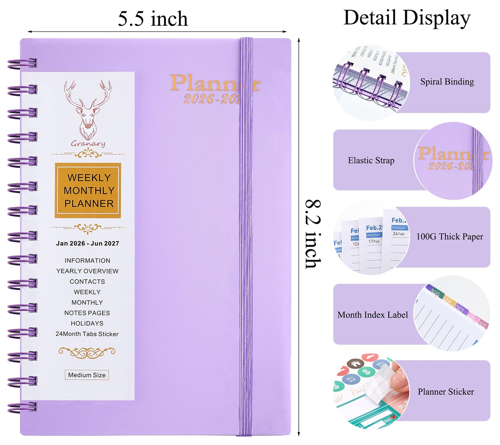 Daily Planner 20262027, Weekly and Monthly Planner 20262027 Academic Year, Ja…