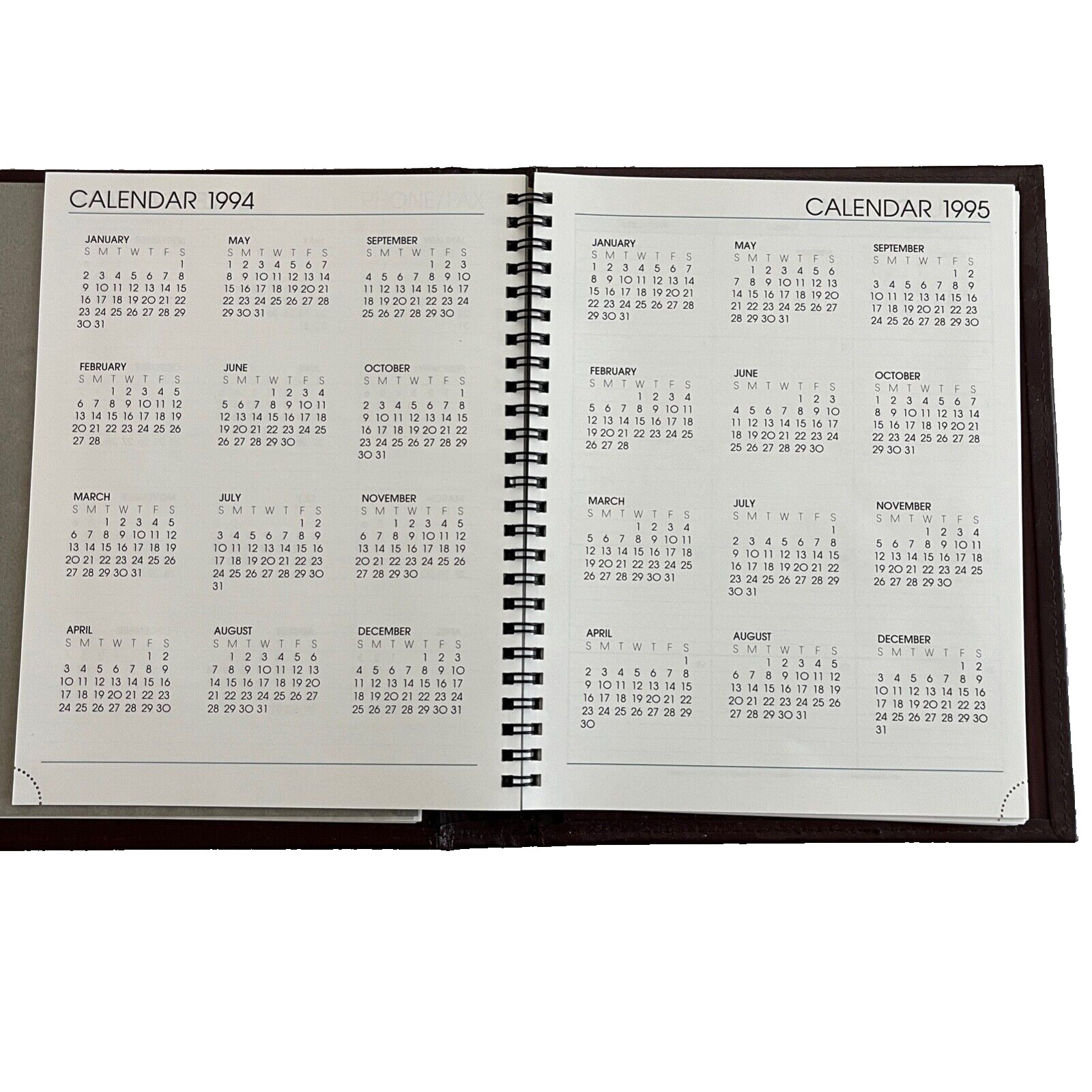 Phoenix Thunderbird Preference Collection Calendar & Address Book Vintage 94/95