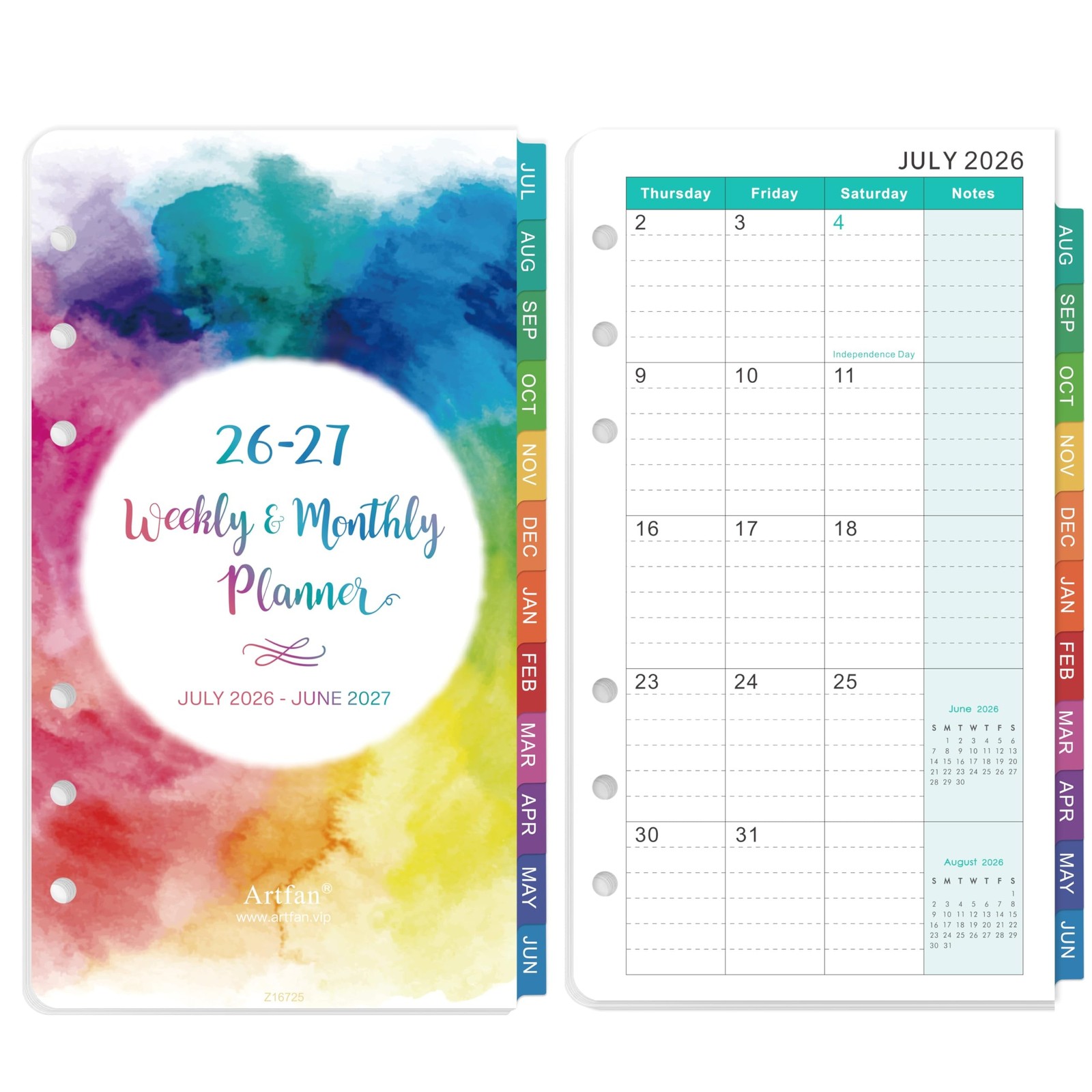 Planner Refills 2026-2027 – Planner Inserts, 2026-2027 Weekly and Monthly Cal…