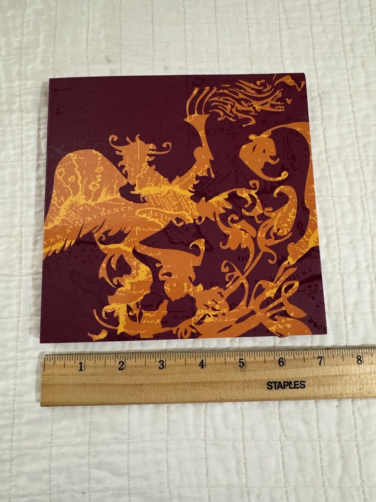 Barnes & Noble Saphron Gryphon Journal Illustrated Cardboard Cover 7×7 Vintage