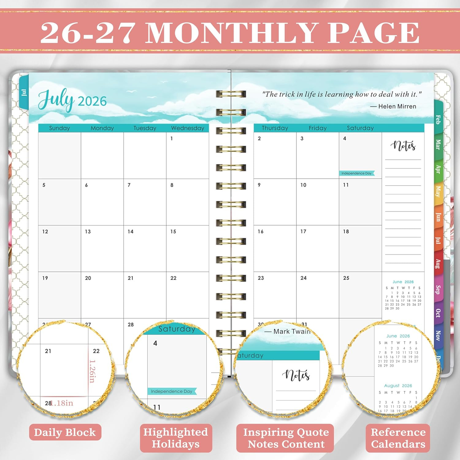 Planner 2026-2027 – Acdemic Planner 2026-2027 with Tabs, Jul. 2026 – Jun. 2027,