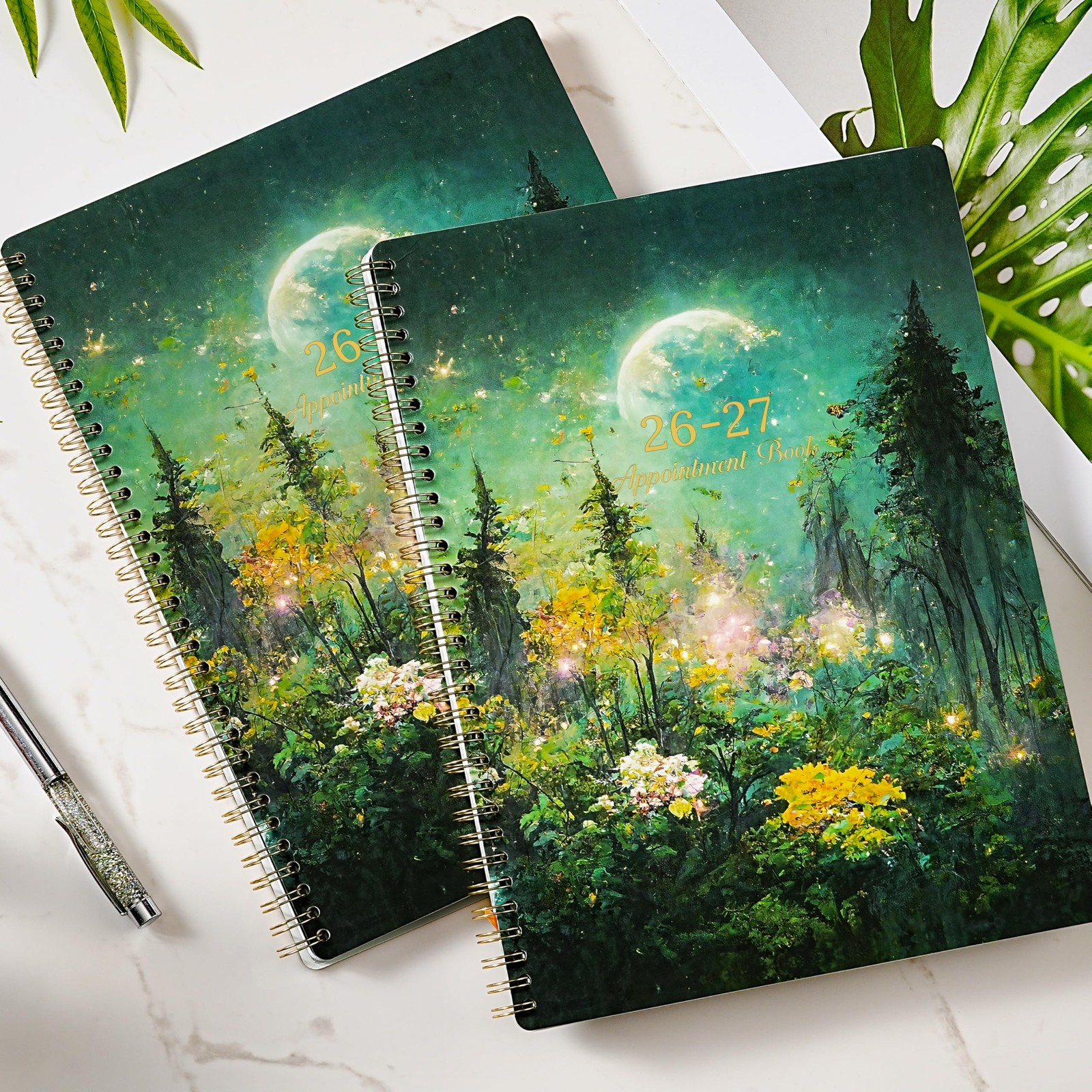 2026-2027 Appointment Book/Planner – Book 9″ x 11″, Green