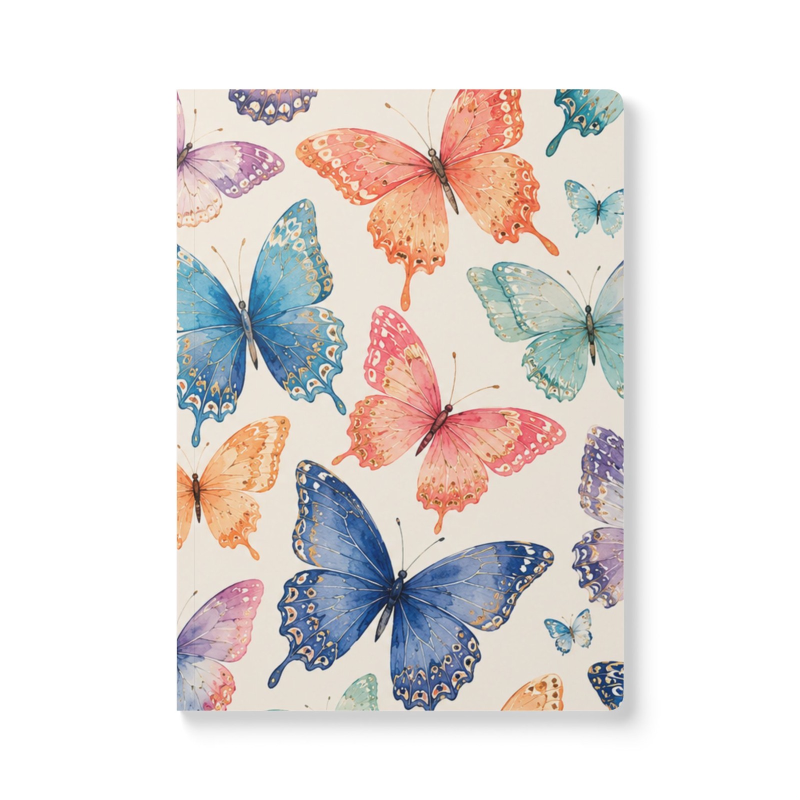 Watercolor Butterflies Softcover Journal | Floral Notebook