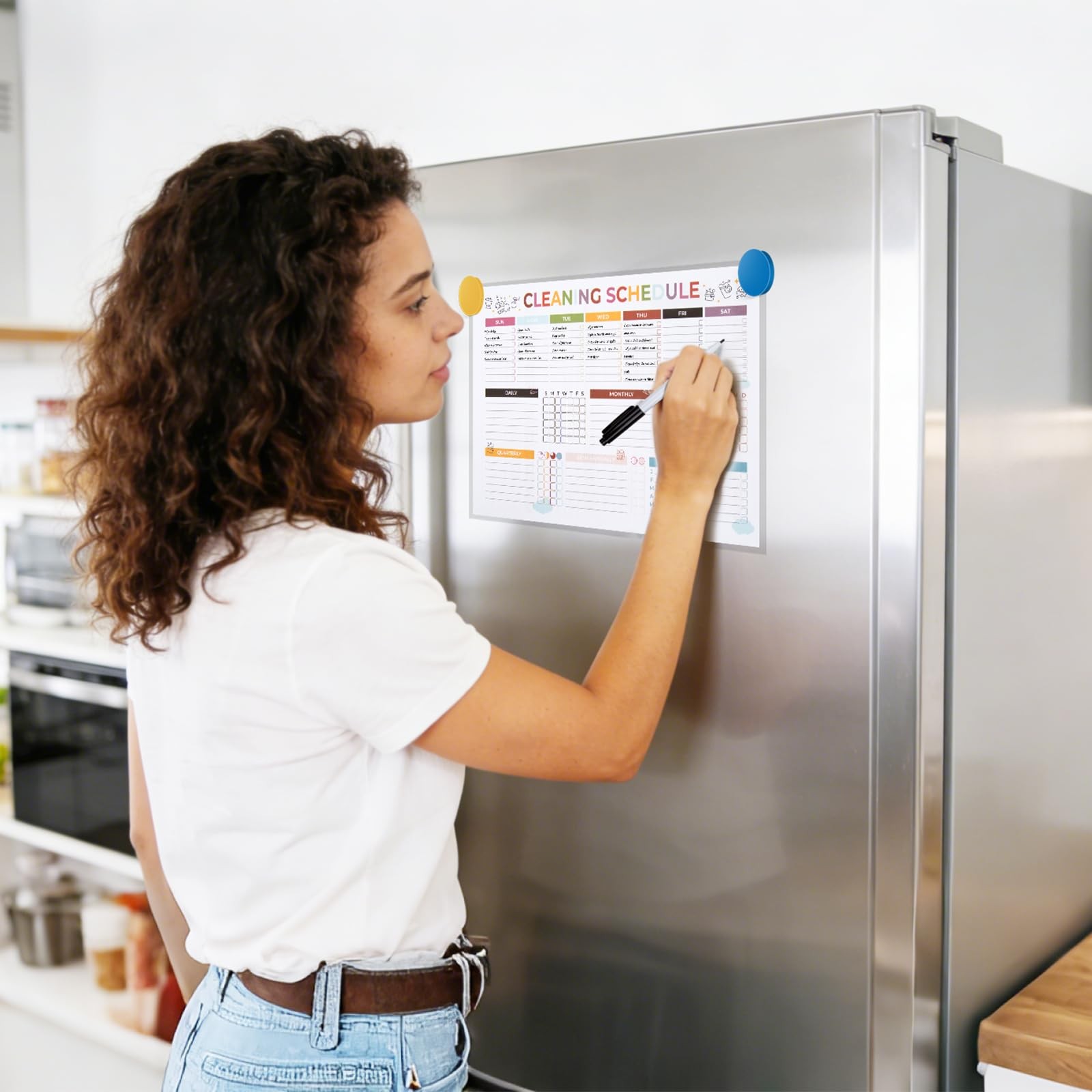 Adhd Cleaning Planner, Reusable Cleaning Planners With 32 Laminated Dry-erase