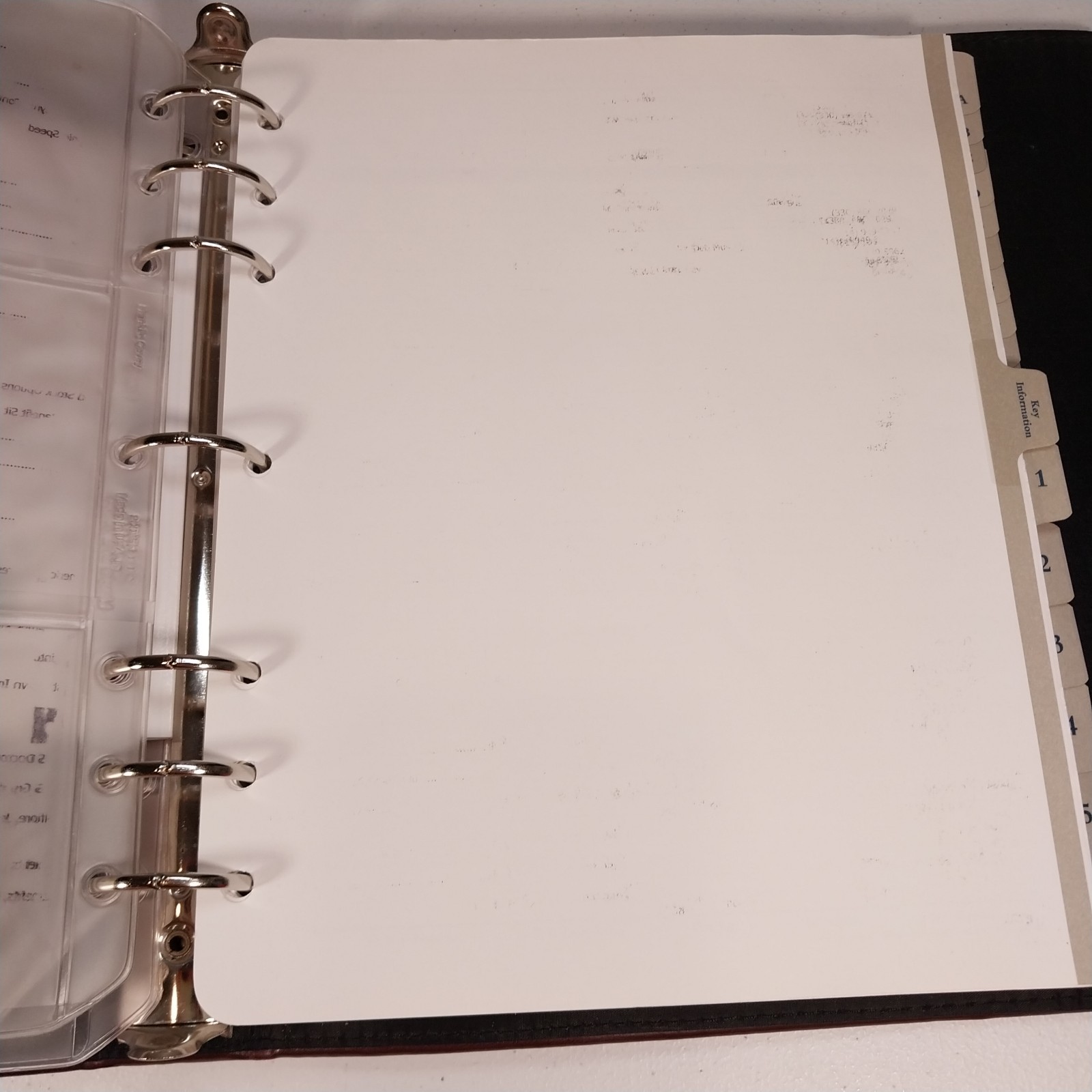 Franklin Covey Classic 7-Ring Binder Burgundy Faux Leather Planner Tabs Inserts
