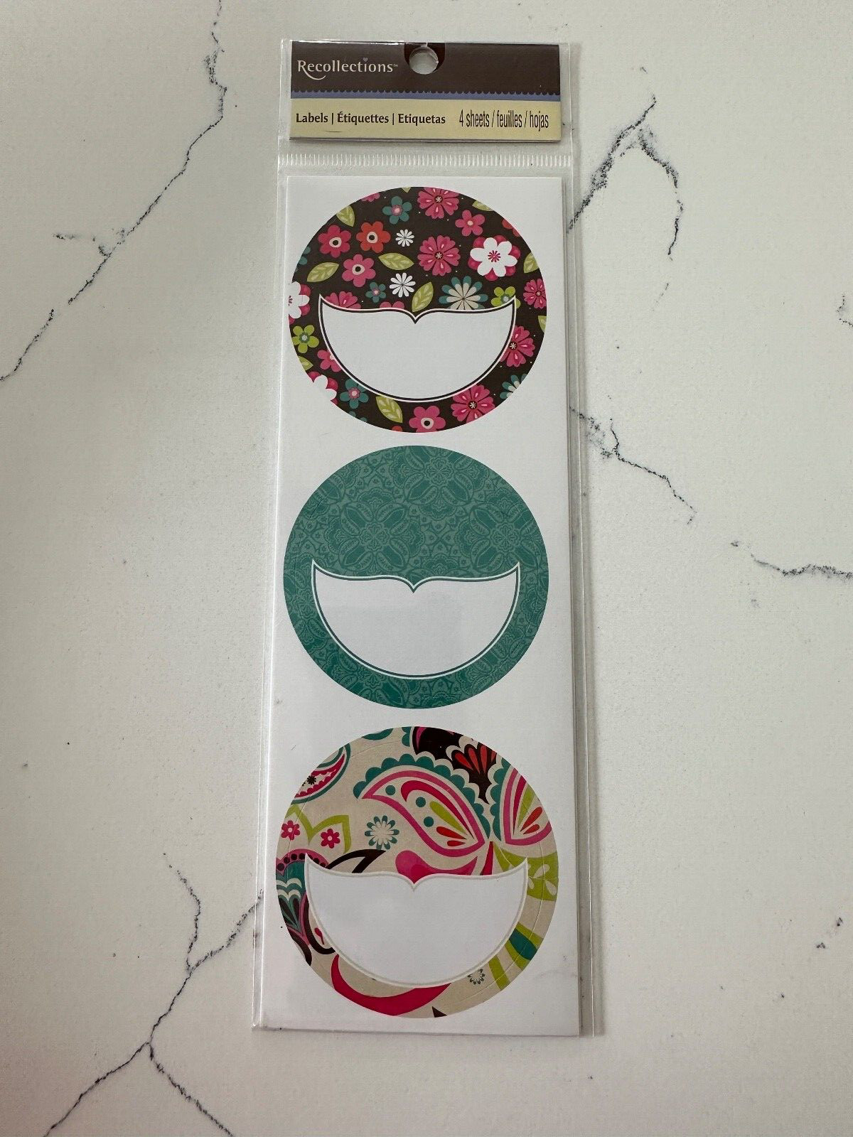Recollections 12 PC Colorful Circle Labels Home Organizing Crafts Present