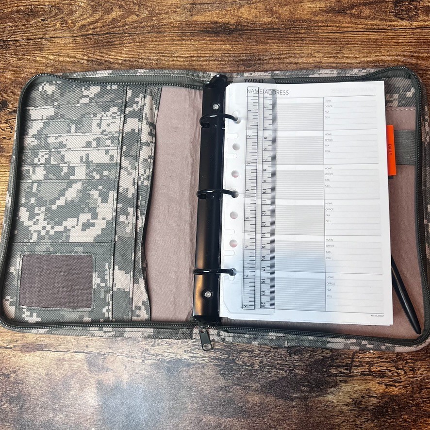 ACU Digital Camo Small Planner Binder ARMY Military EUC