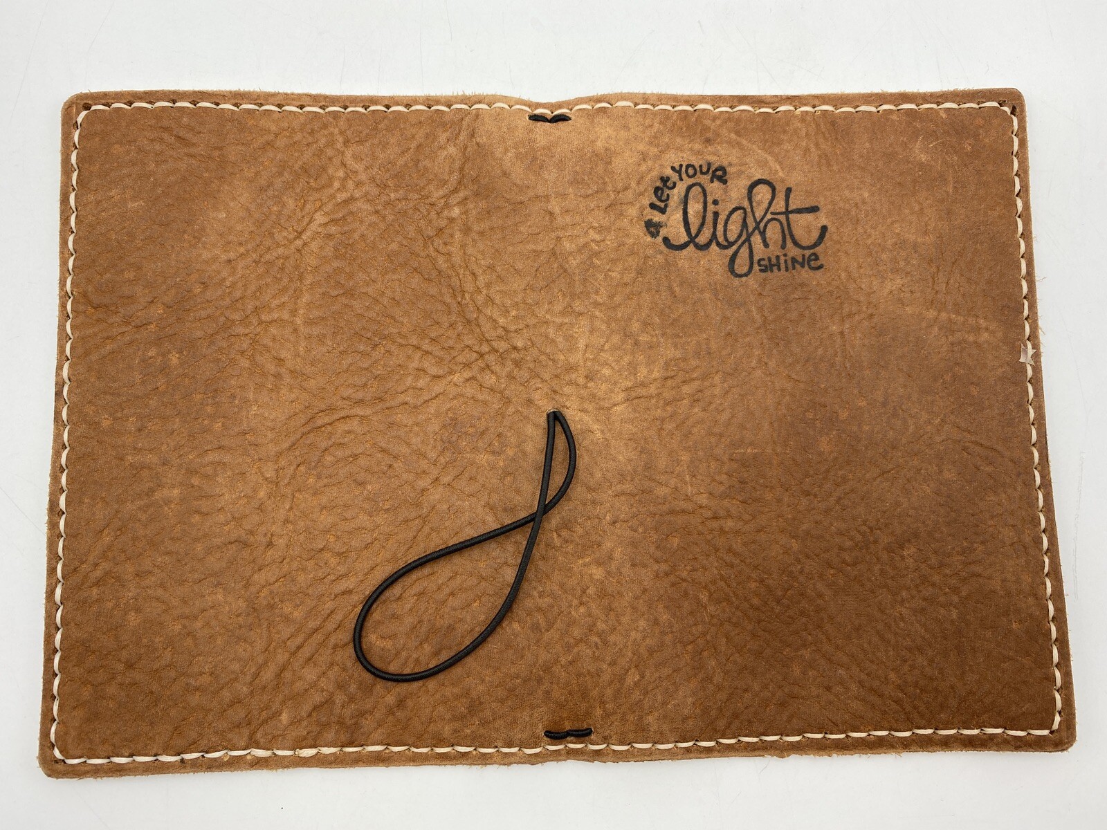A6 Soft Rustic Leather 7.5 X 5.25 Travelers Notebook “Let Your Light Shine”