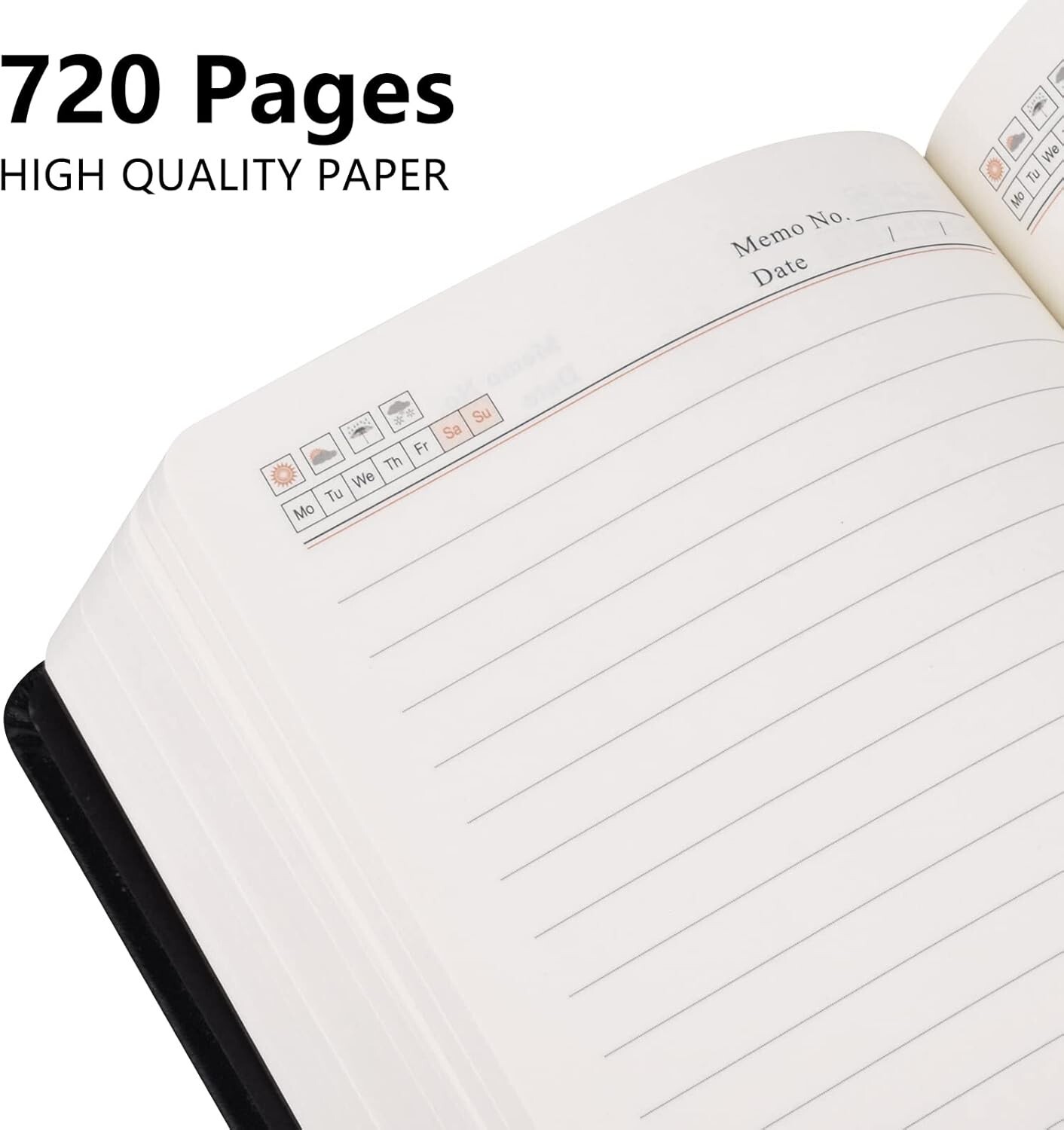 Thick Leather Writing Journal 720 Pages Lined Paper B6 Hardcover Notebook New
