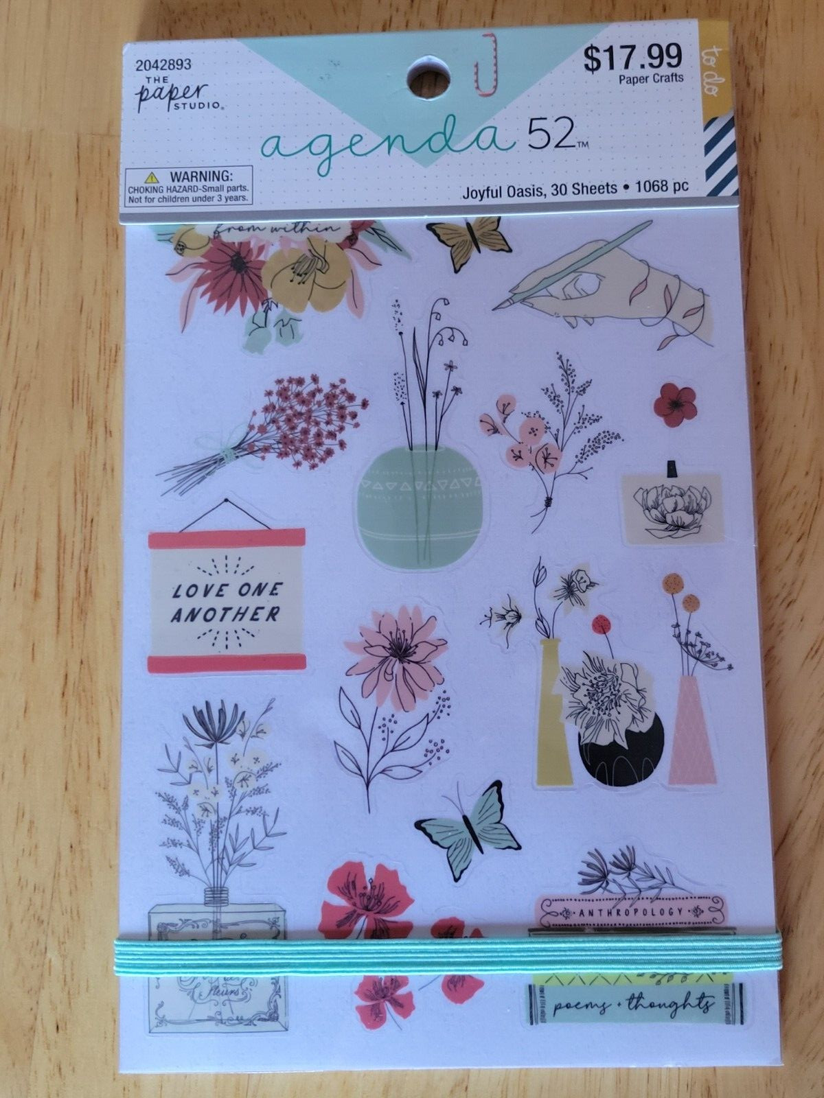 Agenda 52 Sticker Sheets- Joyful Oasis