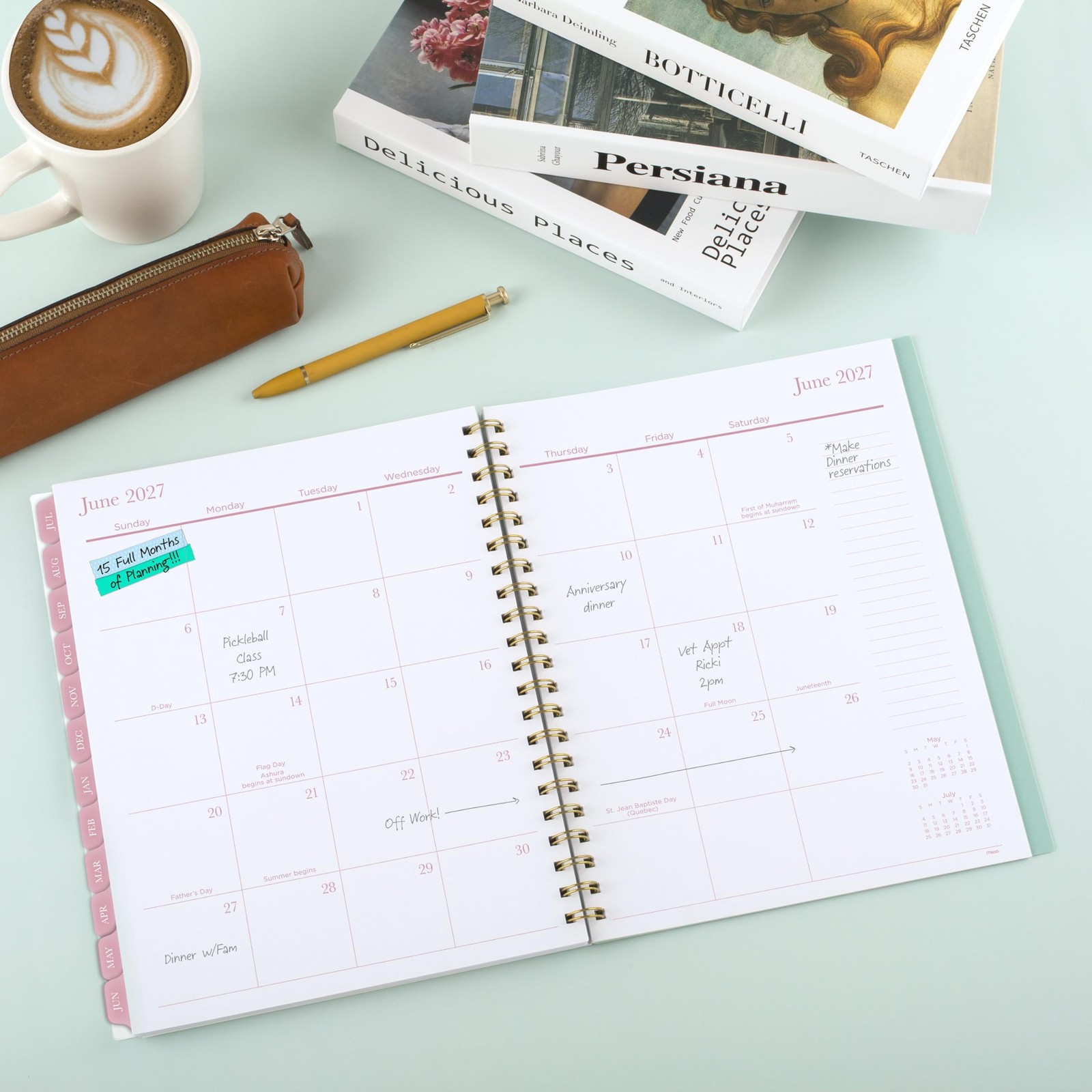 Mead Planner 2026-2027 Weekly & Monthly Letter (8.5 x 11 inches), Aster