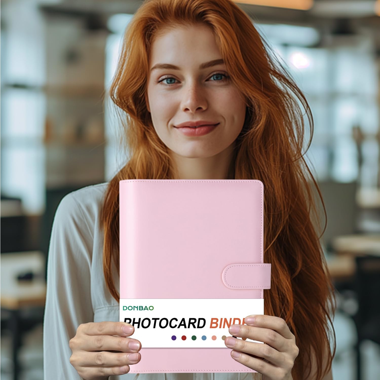 A5 Kpop Photocard Binder, 6 Ring Binder (210mm x 148mm), Light Pink