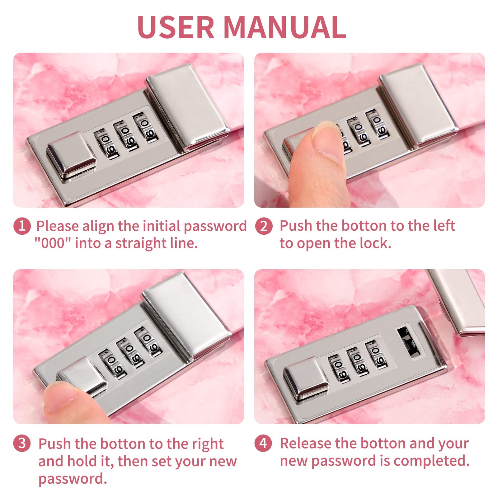 Marble Diary with Lock 192 Pages A5 Waterproof Journal for Girls – Secret Gift