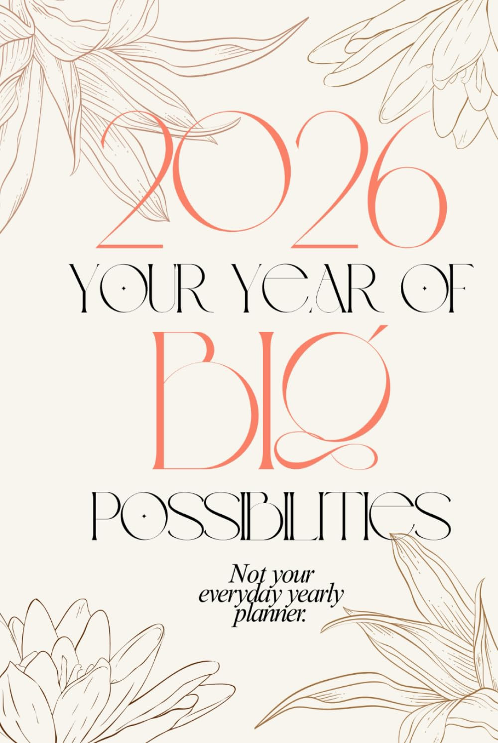 Manifestation Power Planner: 2026 Your Year of Big Possibilities | B&W Interior