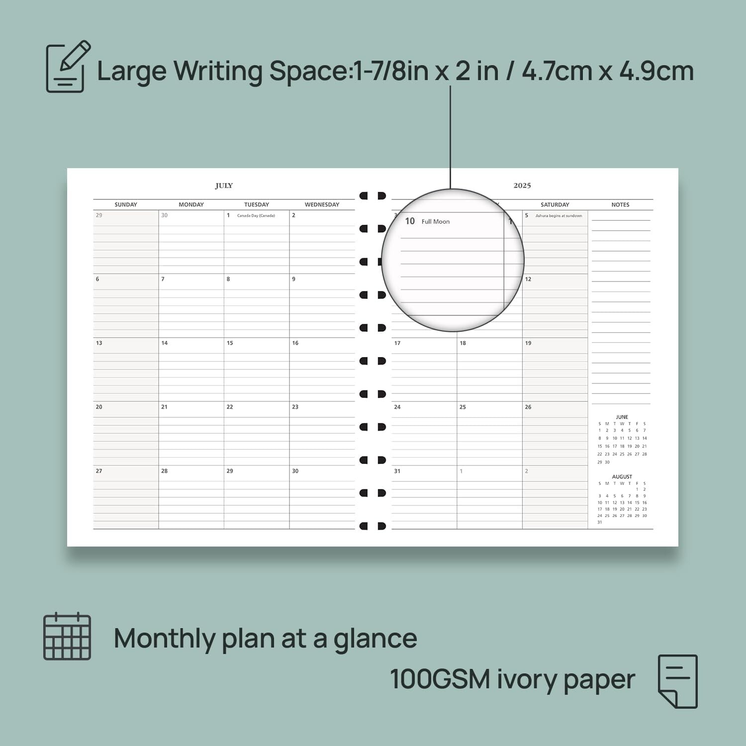 POPRUN Teacher Planner 2025-2026, (Disc-Bound Letter Size – 8.5” x 11”) Academ