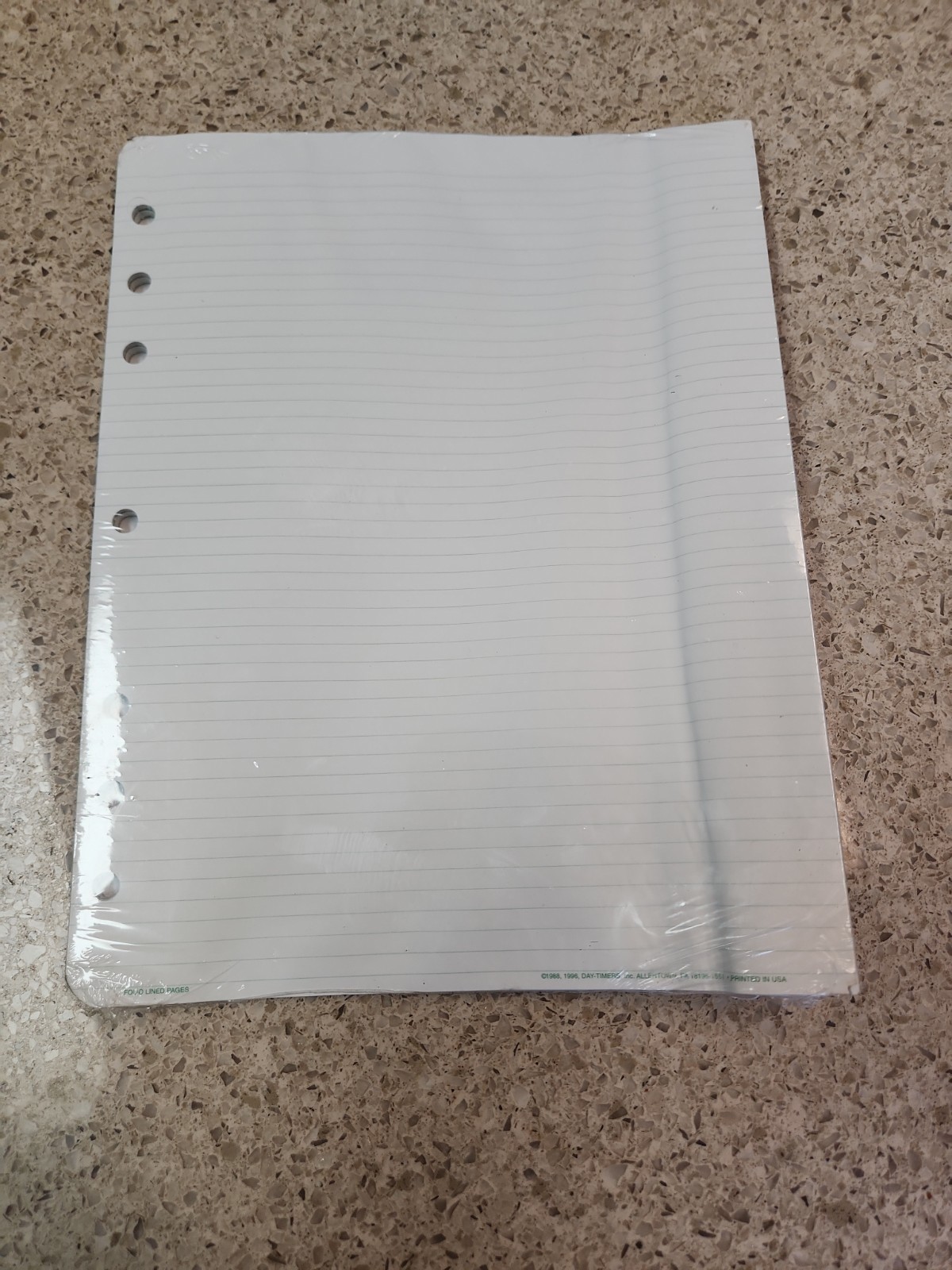 Day-Timer Lined Pages 2 Pads 25 Sheets Folio Loose Leaf Page 8.5x 11″
