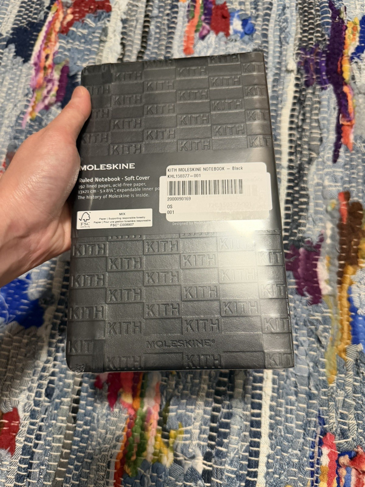 NEW – KITH x Moleskine Monogram Ivory-Colored Lined Acid-Free Notebook 5″x8.25”
