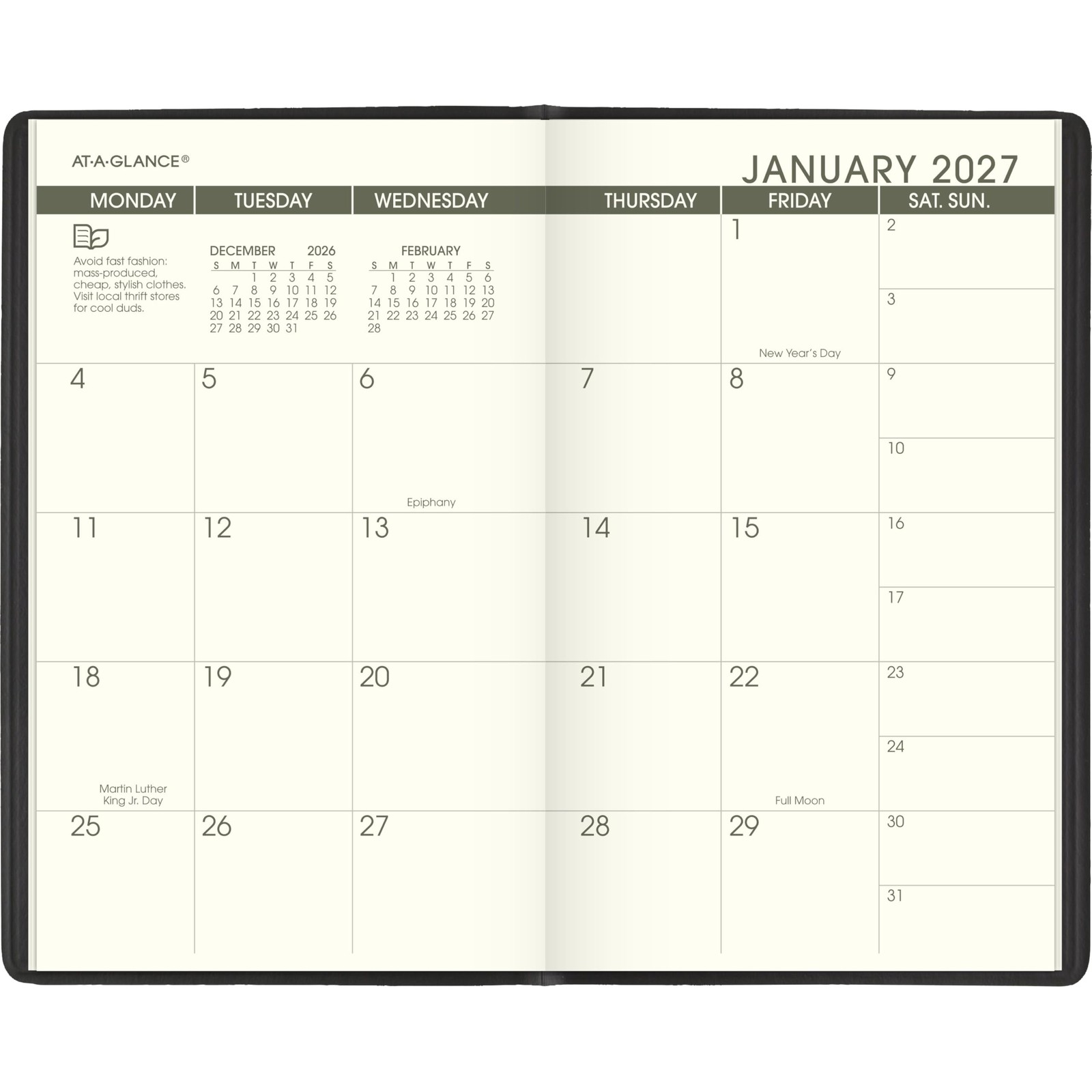 AT-A-GLANCE 2027-2028 Planner, 2-Year Monthly Planner, 3.5″ x 6″, Pocket Size