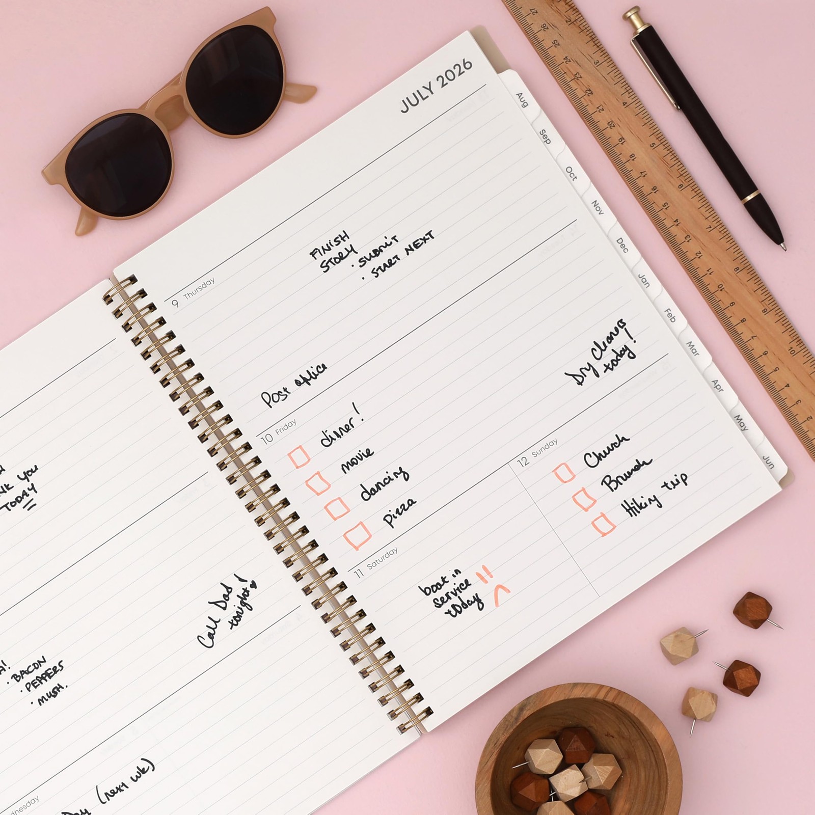 Academic Year Planner 2026-2027, 8.5″ x 11″, Wirebound, Flexible Cover – Stay