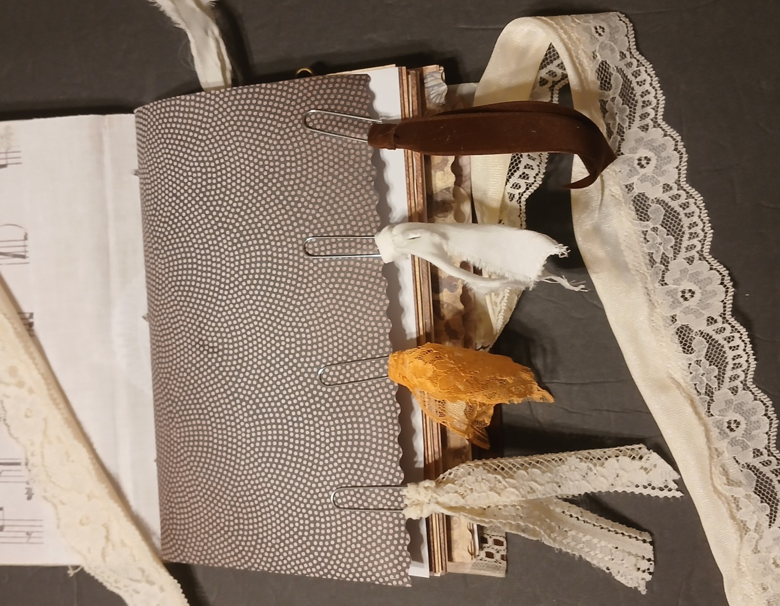 Lace Junk Journal Large Set Handmade Folio Ephemera Romantic Shabby JB