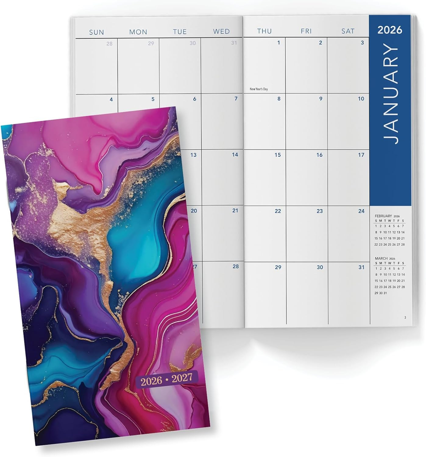 2-Year Monthly Pocket Planner/Pocket Calendar, 3.5″X6.5″, 2026-2027: Weekly Plan