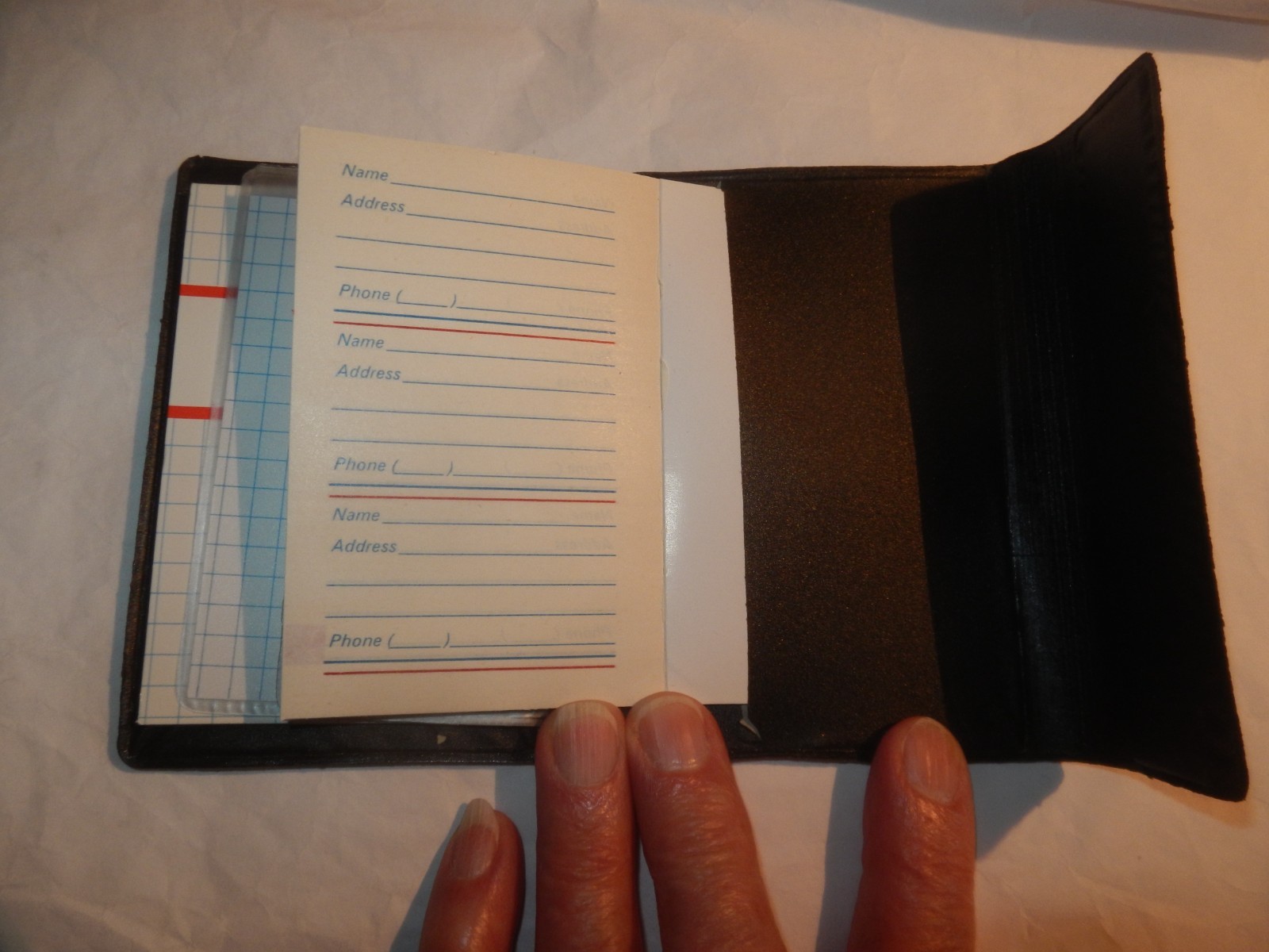 Vintage Floral Grey Plastic Telephone-Address-Note Magnetic-Close Book 4.5″ X 3″