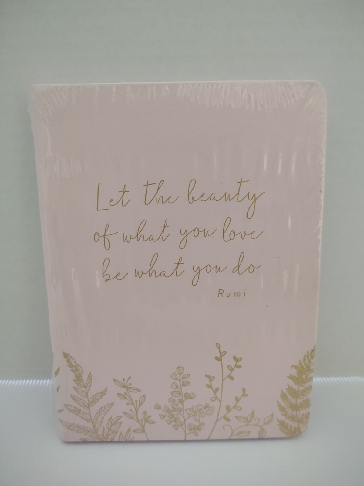 Èccolo World Traveler Lined Journal D316W Rumi Quote Pink Gold NEW SEALED