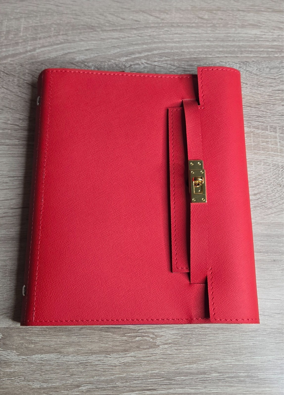 Orange red blue Leather Cover planner A5 – Oops Shop just cover with binder