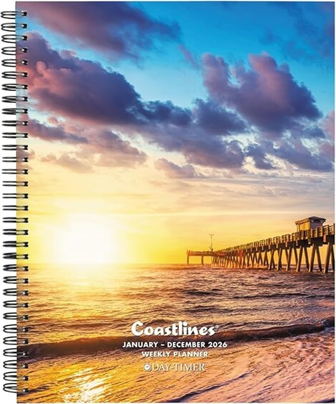 Day-Timer Beautiful Coastlines 2026 2-Page-Per-Week Refill, Size 5, 8 1/2″ x 11