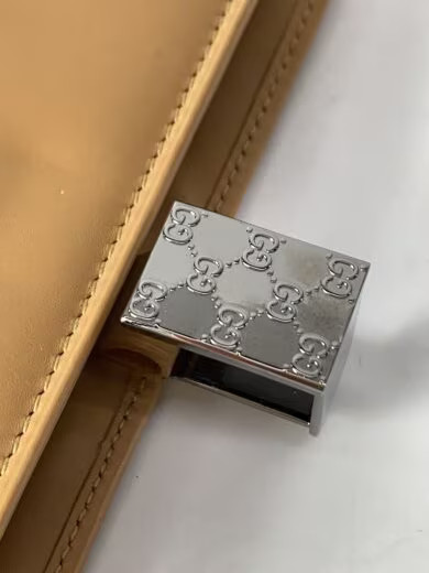 GUCCI Agenda Planner Notebook Cover Leather Camel Silver 6 Ring Japan Authentic