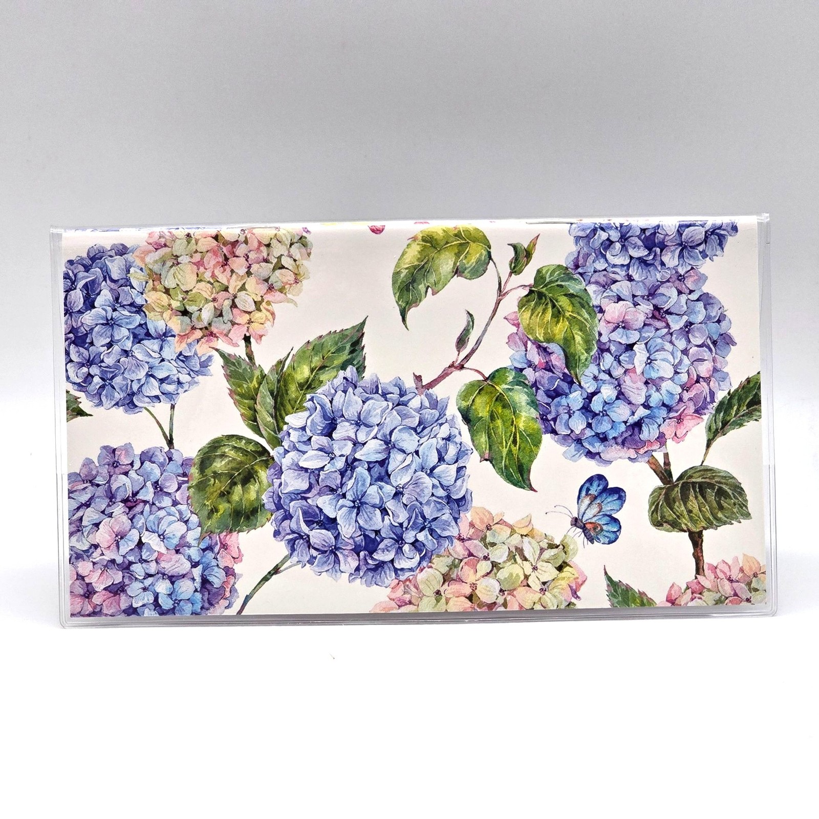 Floral Hydrangea Pocket Planer 2026-2027 Calendar Vinyl Cover 6.5″ by 3 5/8″