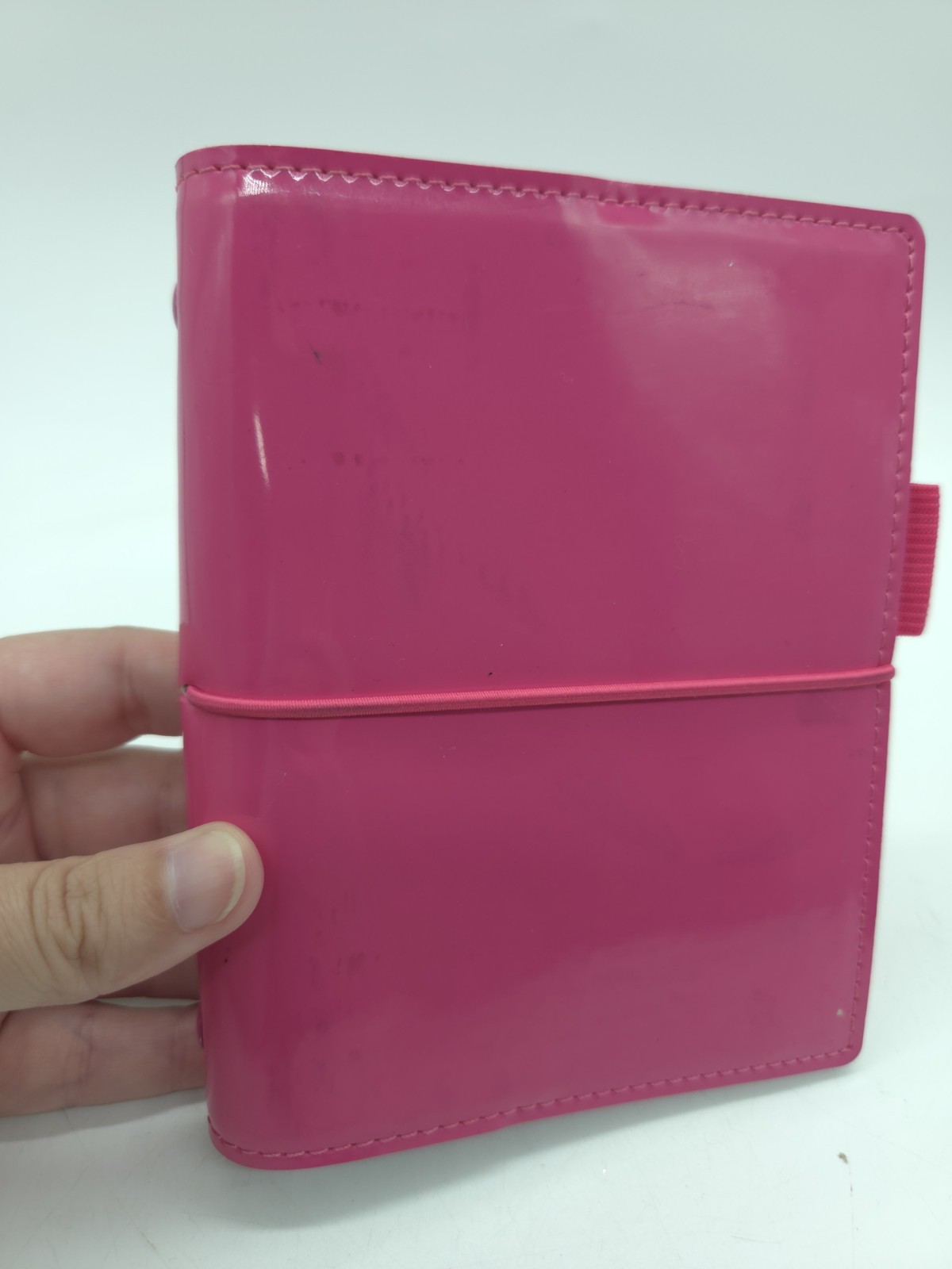 Filofax Domino Patent Pocket Hot Pink Organizer Planner