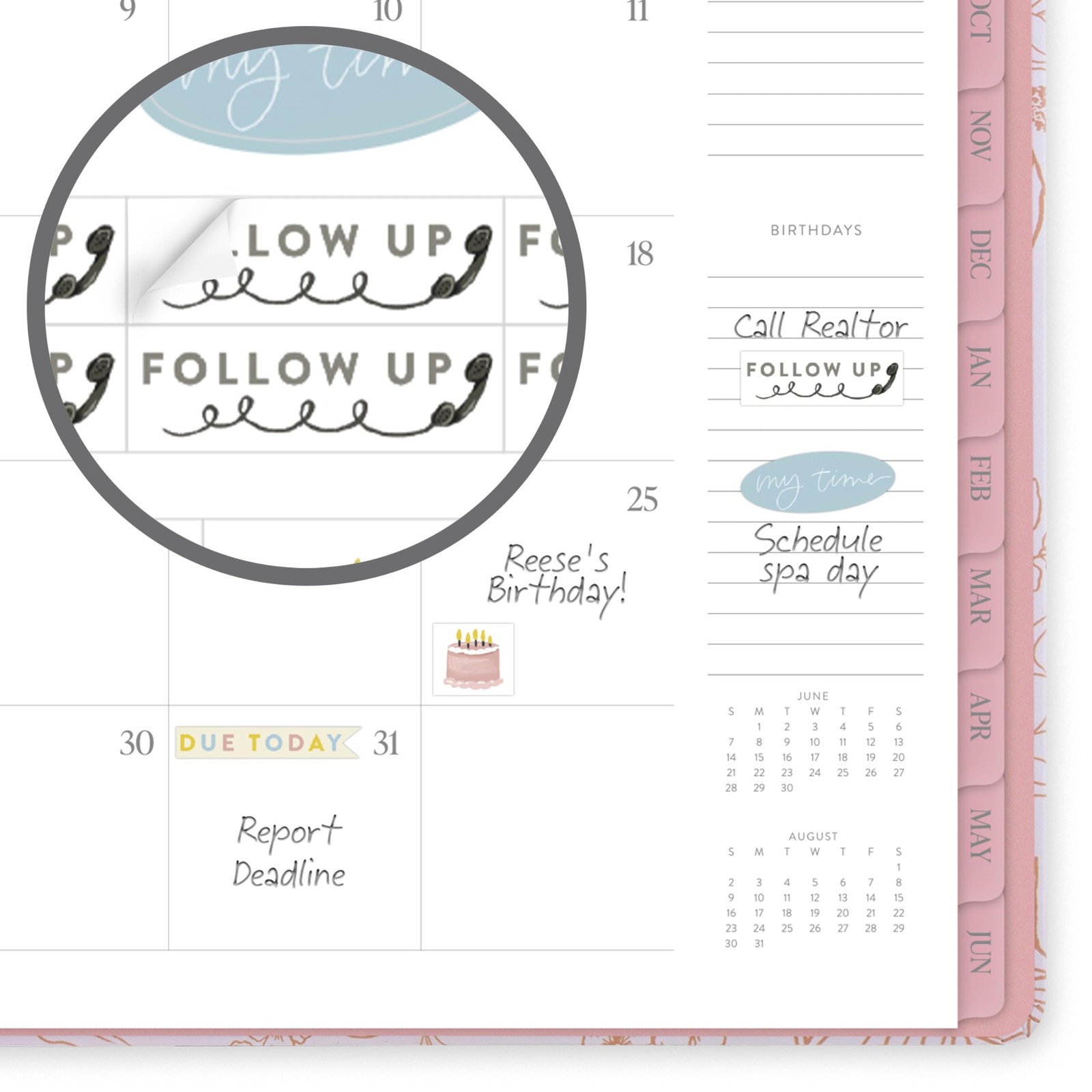 Cambridge Planner 2026-2027 Weekly & Monthly 8.5″W x 11″H, Sketched Floral