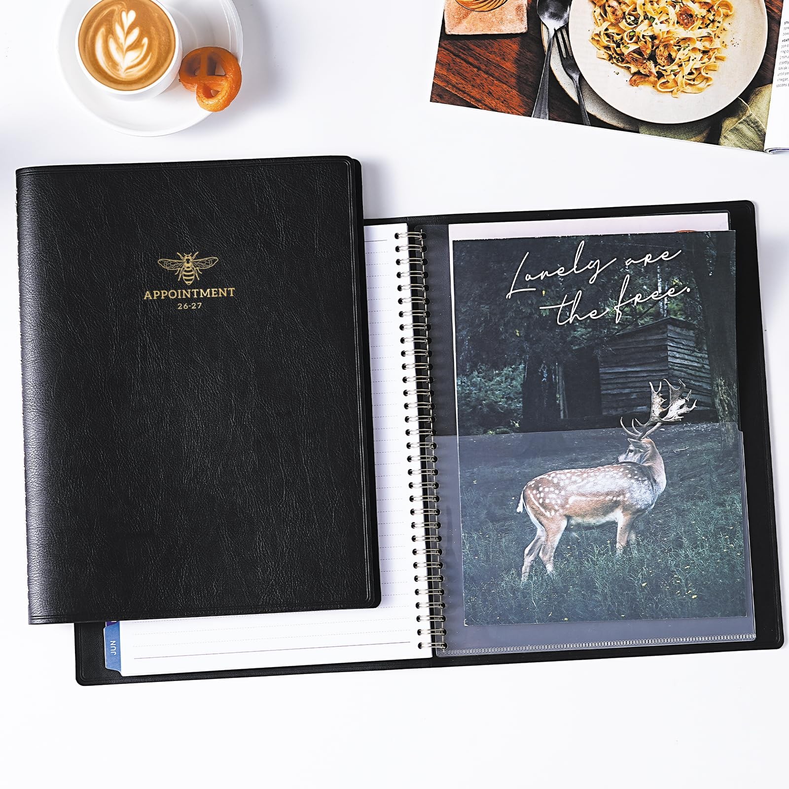 Appointment Book 2026-2027 – Planner Large, Black:9″ x 11″