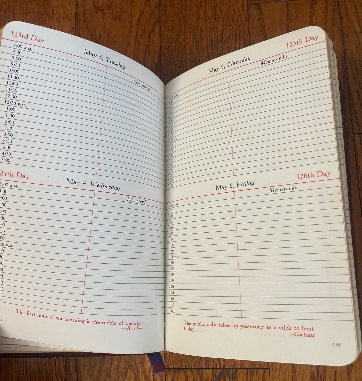 1949 THE EXECUTIVE RECORD AND TRAVEL GUIDE Brown & Bigelow DAY PLANNER New York