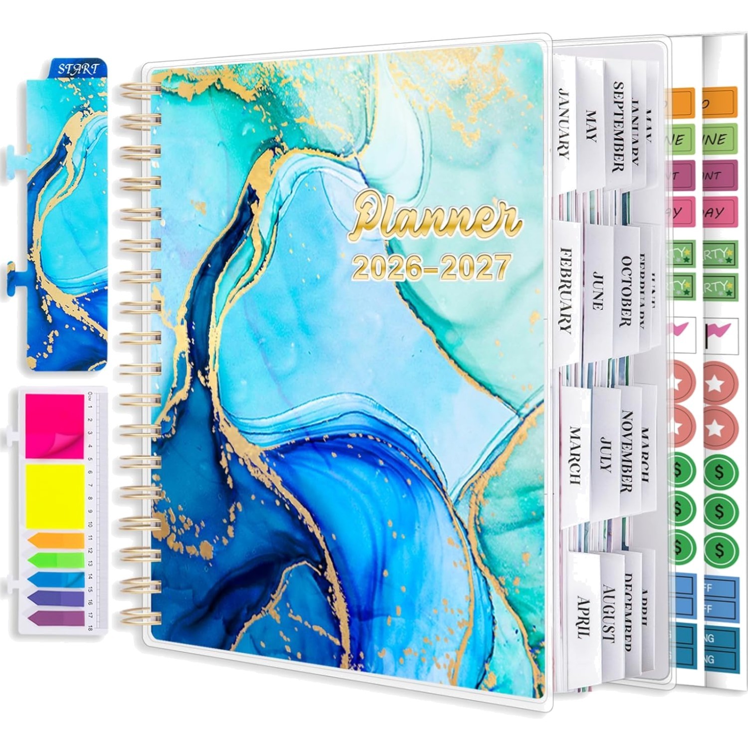 Planner 2026-2027, Large 18 Academic Daily Weekly Monthly Planner Yearly Age…