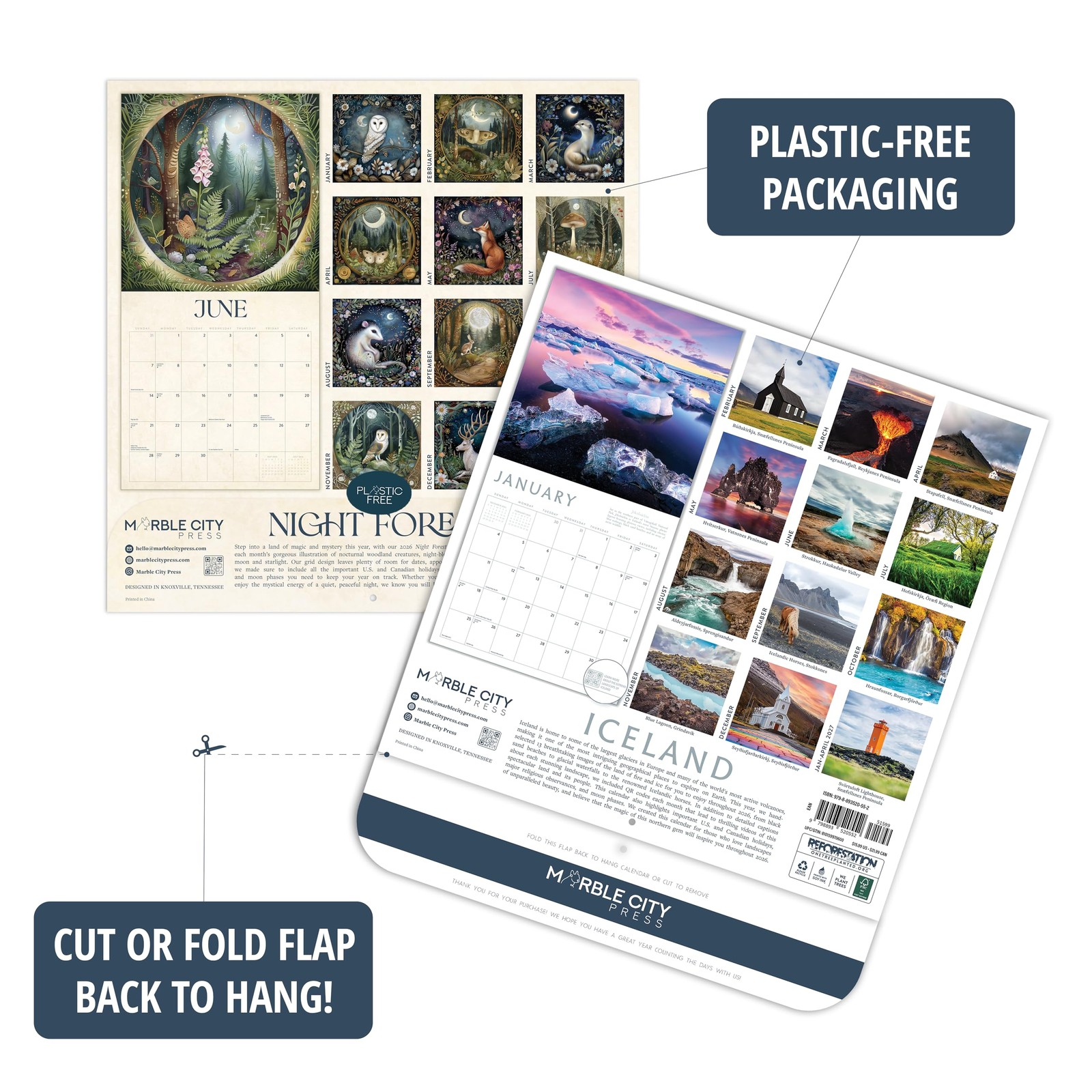 Large Grid 2026 Calendar | 2026 Wall 12 x 24 inches, Grid: Big Plans