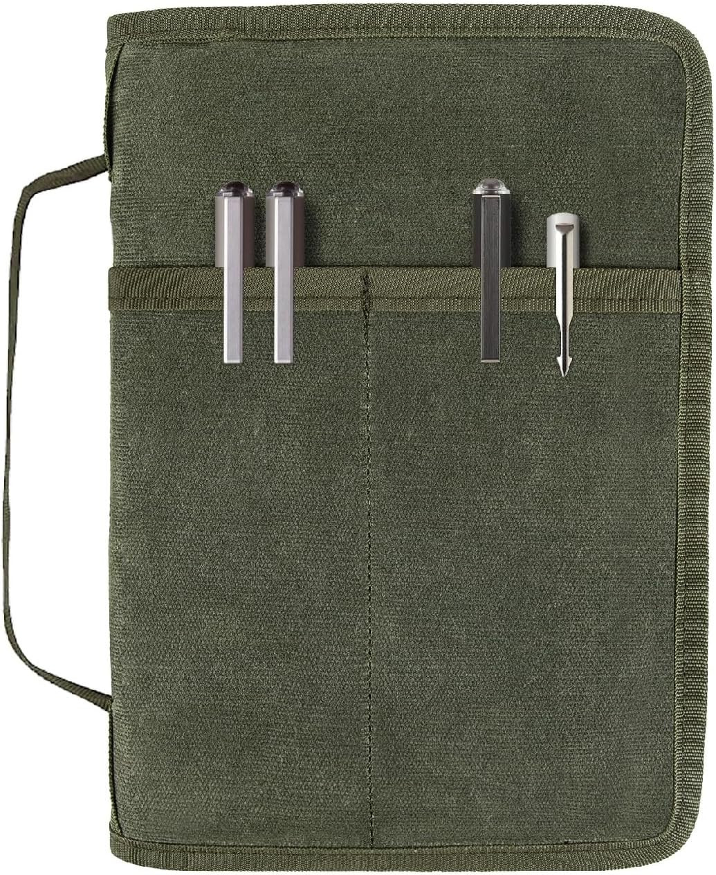 Zipper A5 Notebook Journal Planner Sketchbook Cover, Water Resistant Waxed Canva