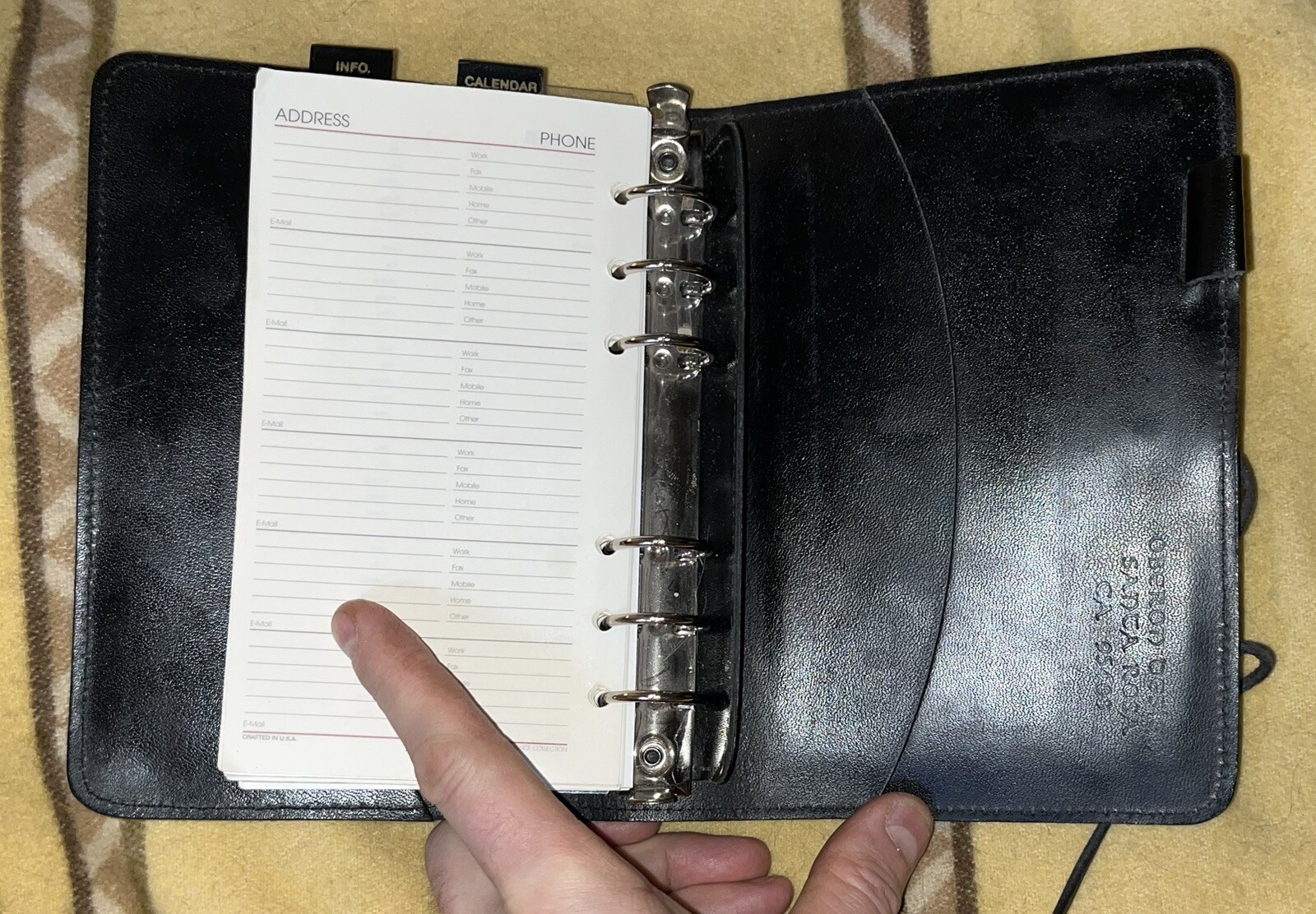 Stunning Red Leather Dragon 龍 Oberon Design 6-Ring Day Planner!