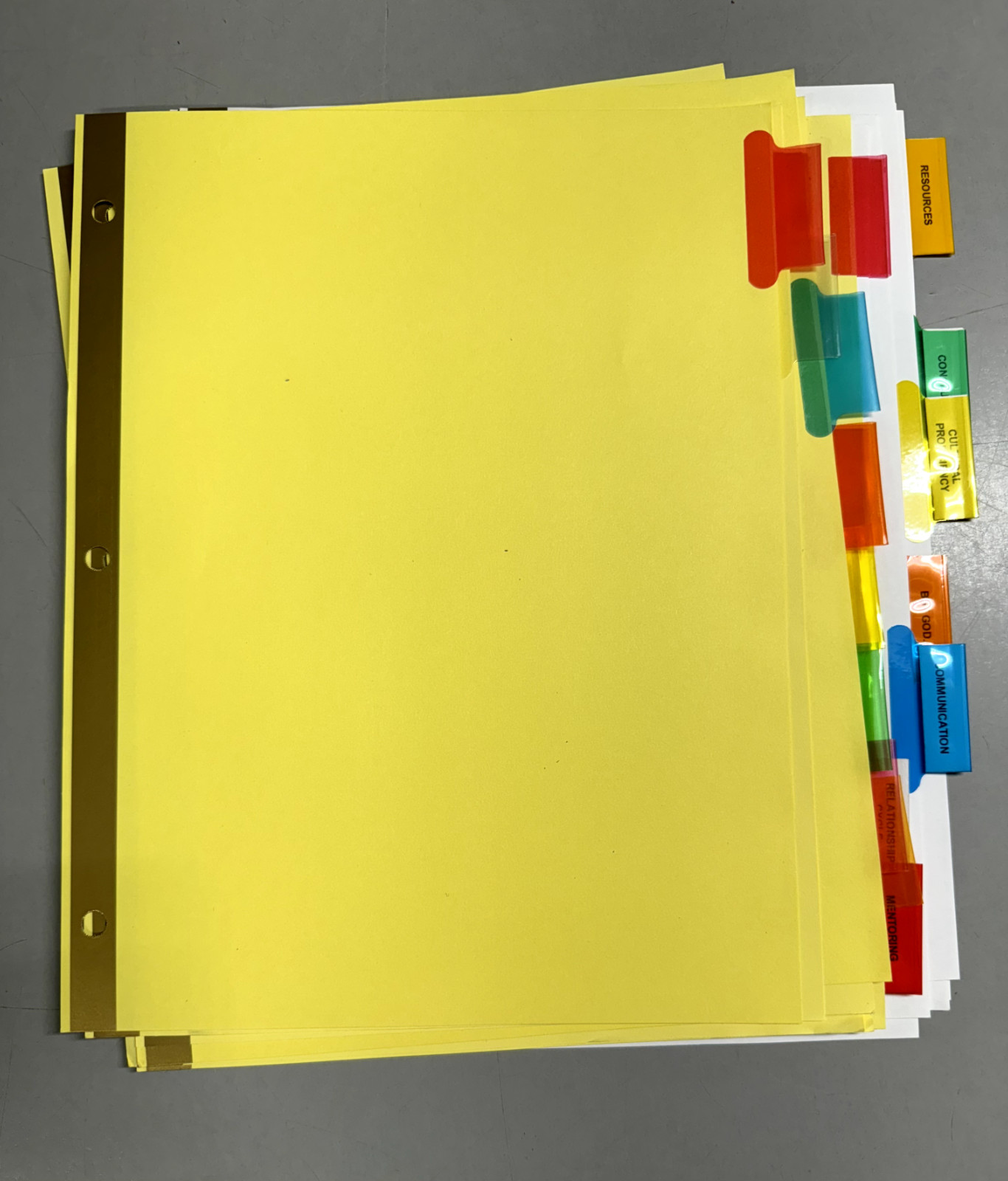 Large Set of 67 Tab Dividers – Various Colors and Styles – Paper + Plastic