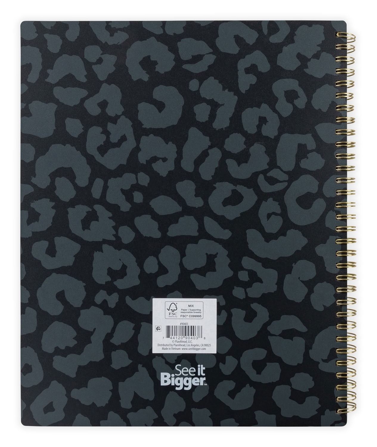 See It Bigger M/W Planner Large 9 x 11.25 Inch Black 15-Month Apr 2026-2027