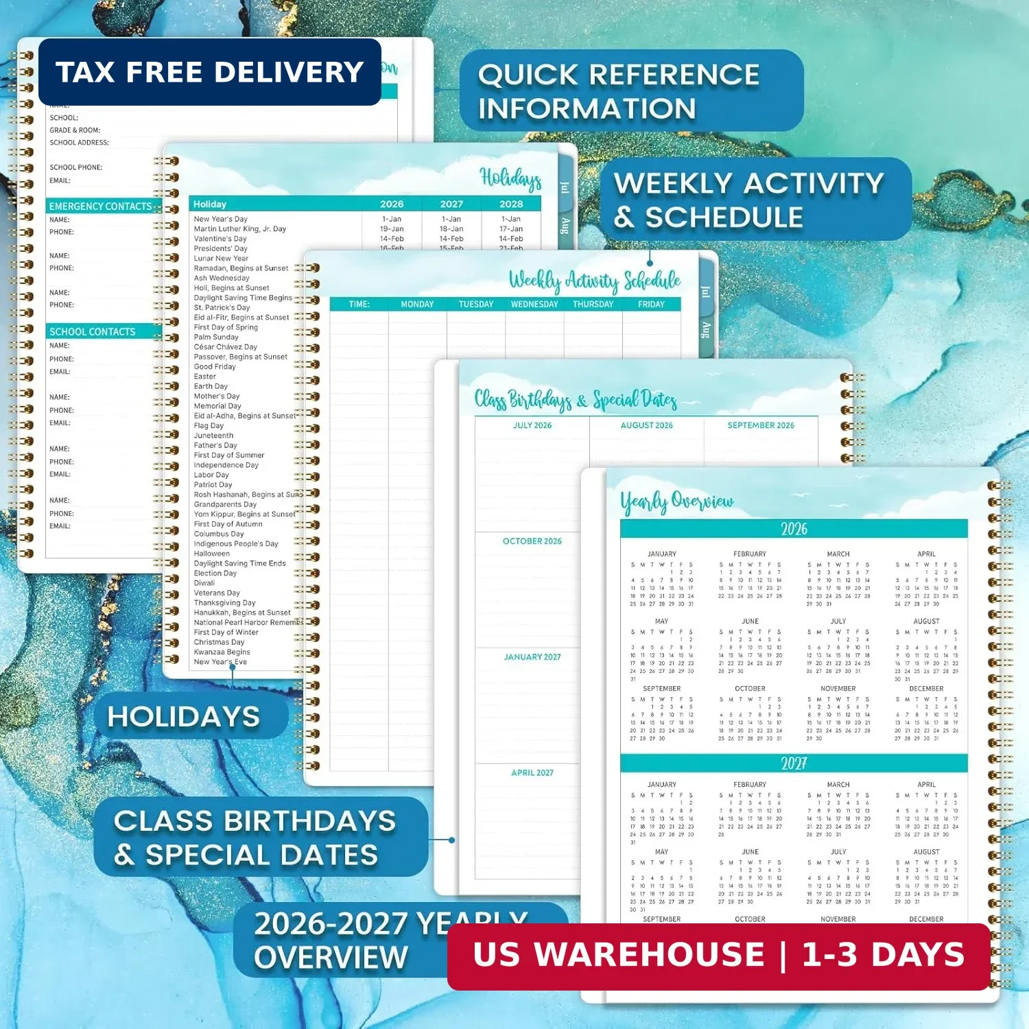 Teacher Planner 2026-2027 – Teacher Lesson Planner from July 2026 to June 2027,