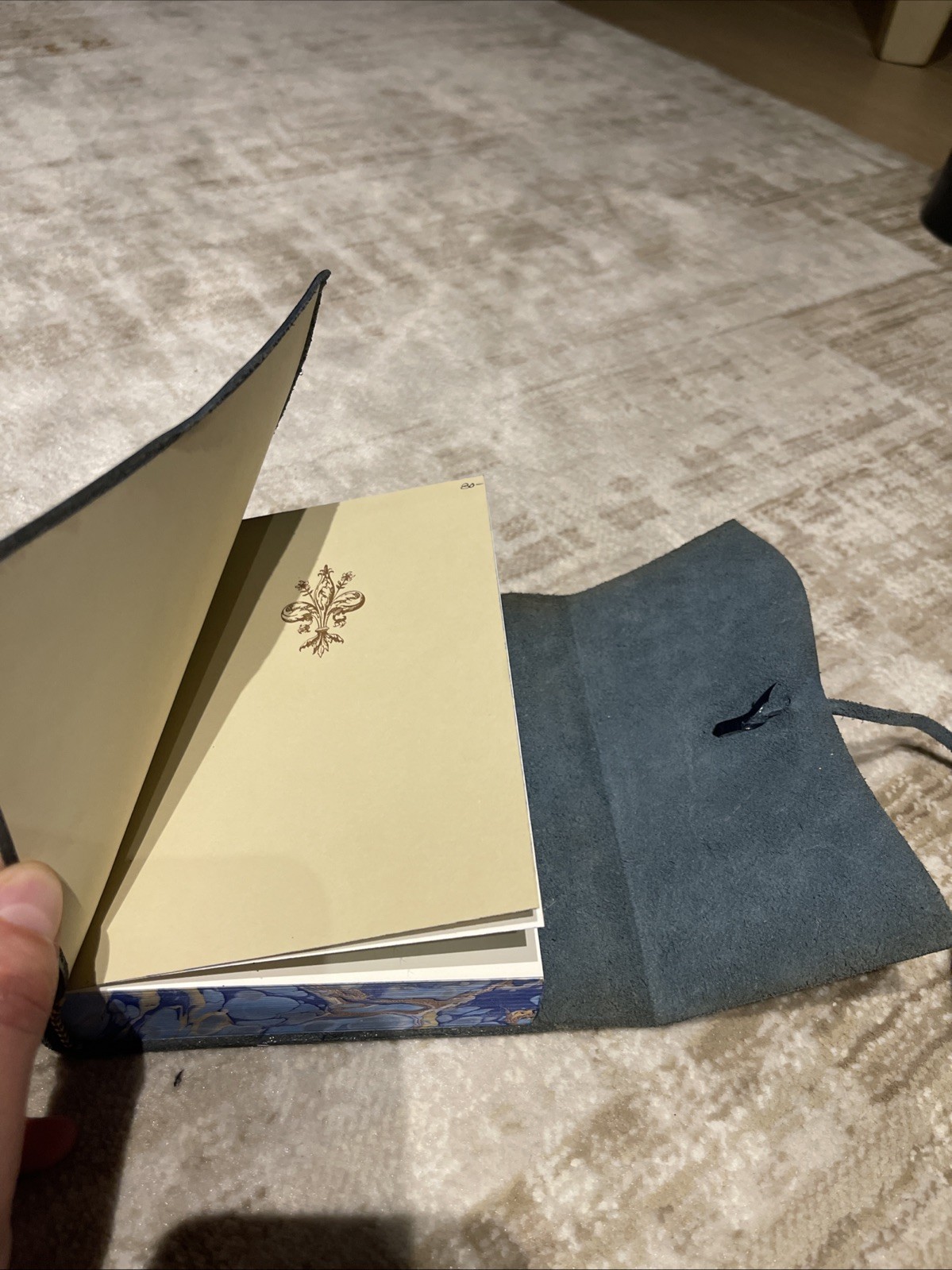 Cavallini & Co. Blue Leather Roma Lussa Journal 6×8 Inches