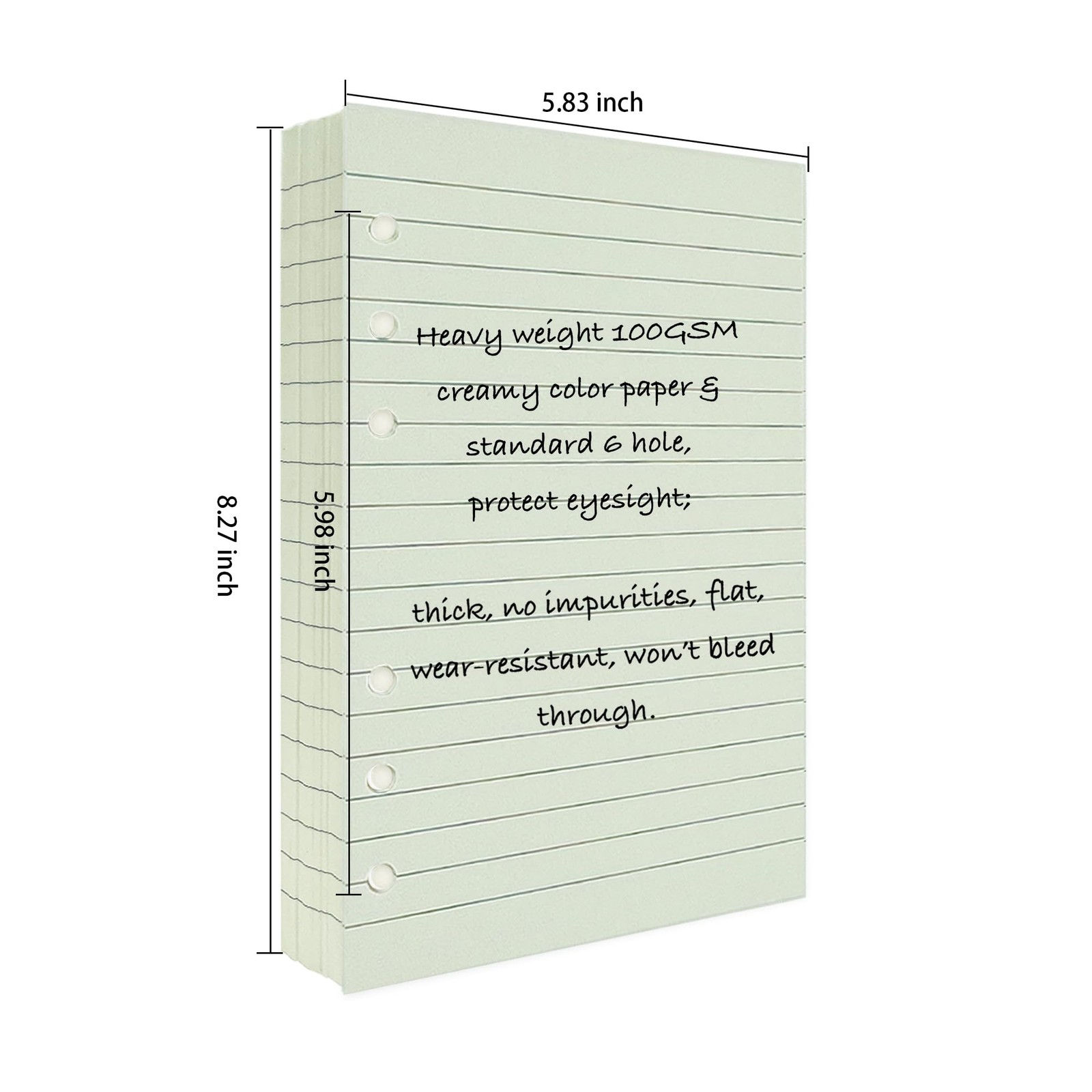 A5 Refill Paper 90 Sheets + 54 Weekly + 14 Monthly – 100GSM Cream Color