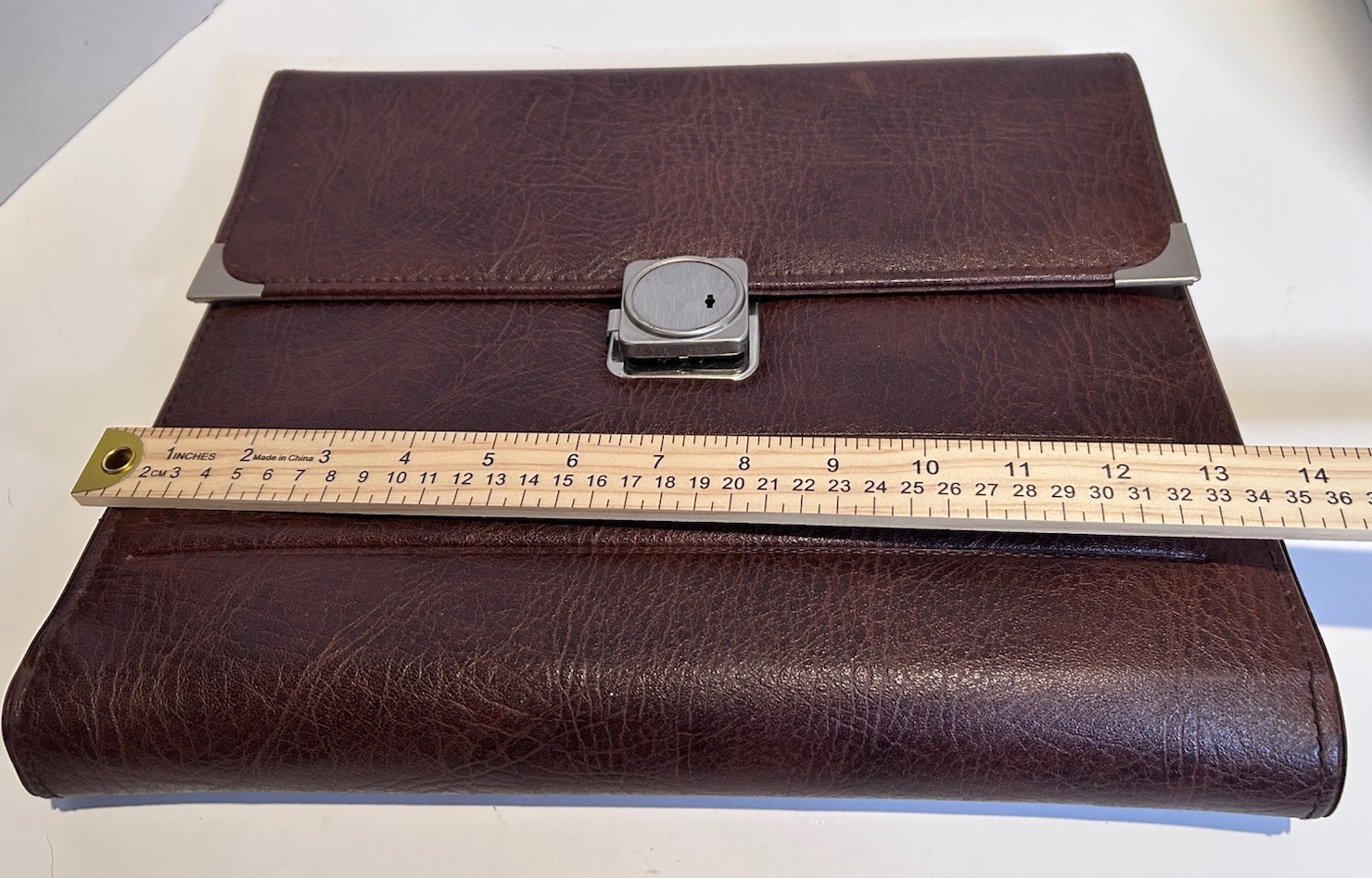 Vintage Krause Leather Portfolio Organizer Business Desktop Folio