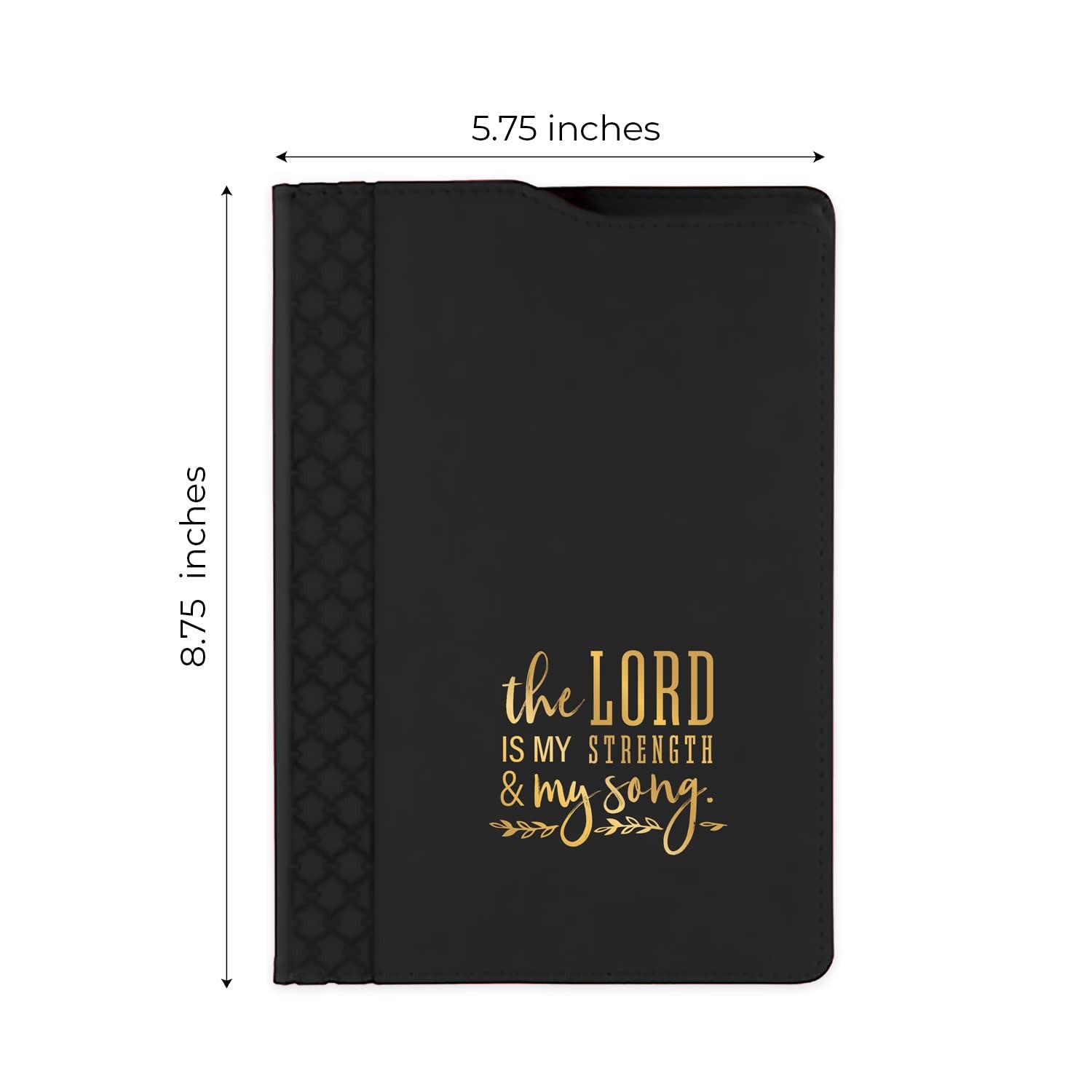 Canopy Street Black And Gold Religious Folio 5.75” x 8.75”, Black,