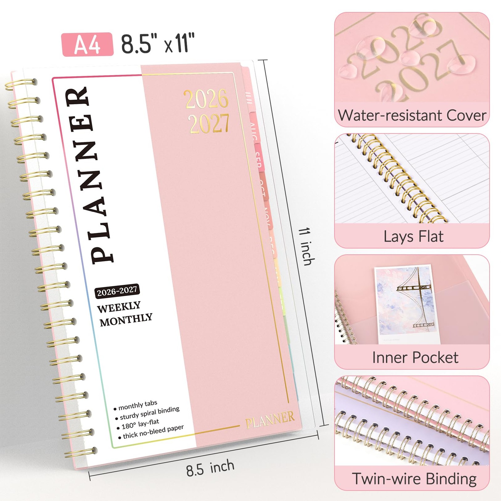 Teacher Planner 2026-2027, Academic Planner 2026-2027, Jul 2026 – Jun 2027, 8…