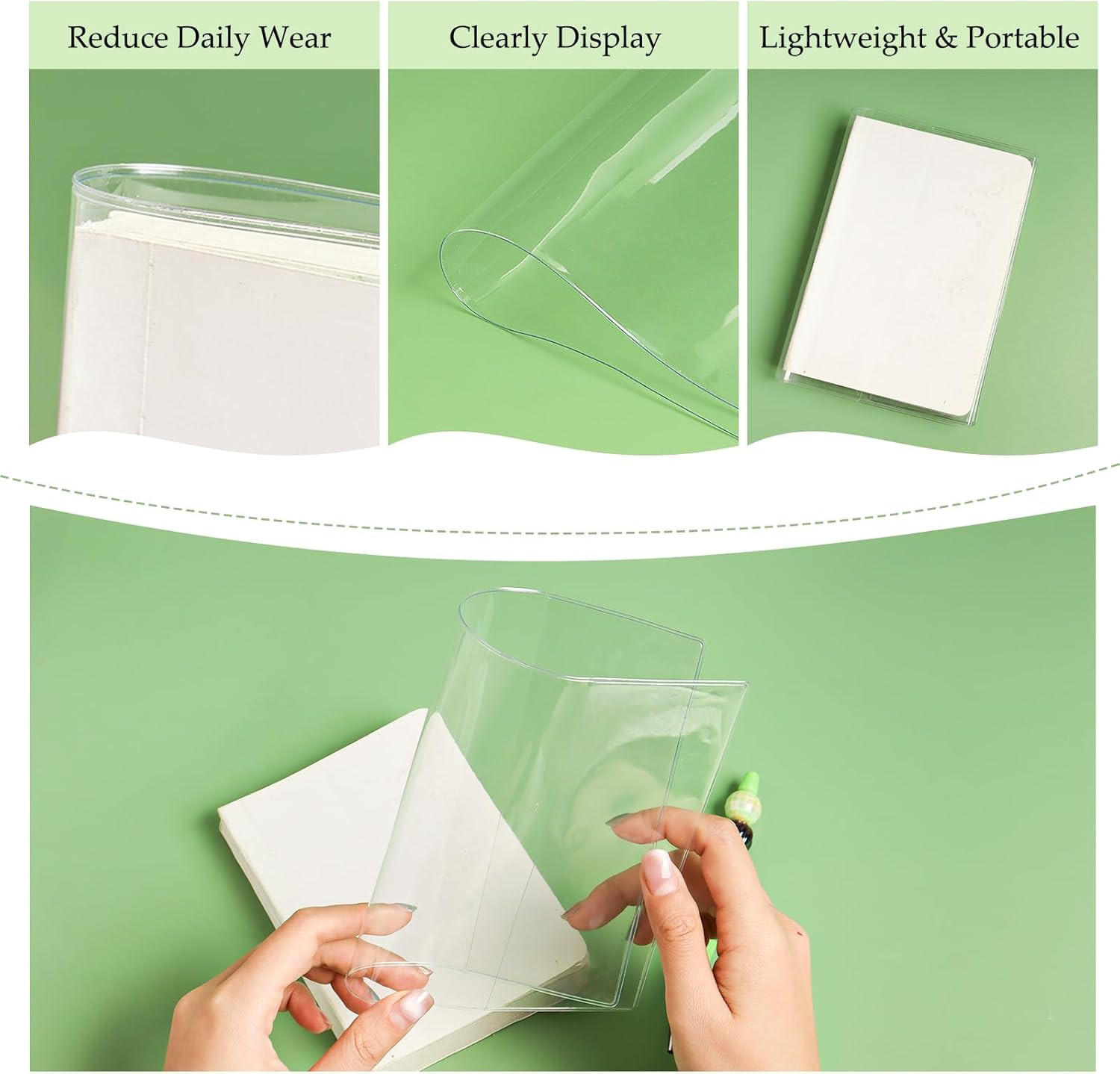 A6 Planner Cover Jelly PVC A6 Clear Cover Plastic Book Cover for Journal Weeks P