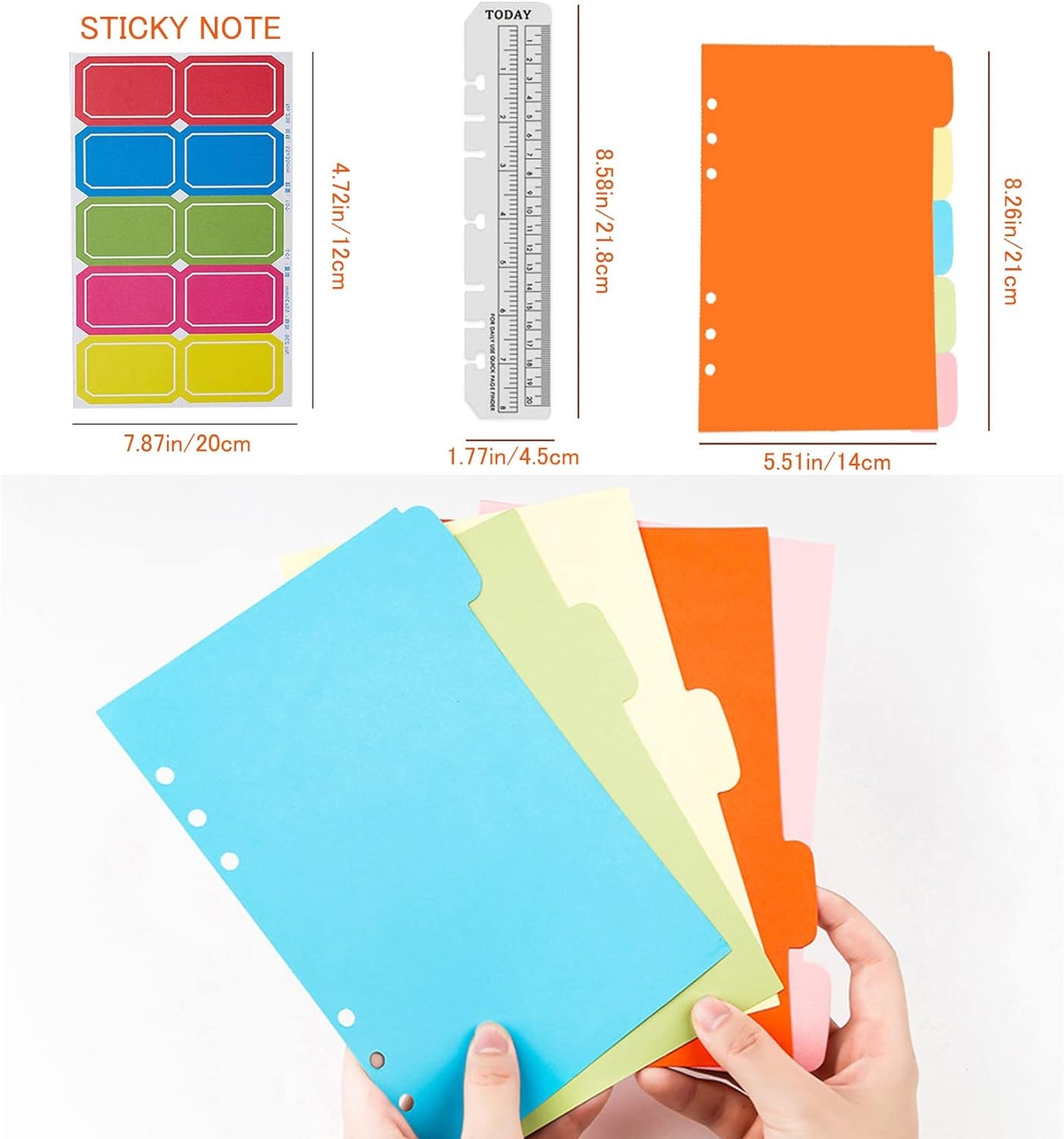 DY.2ten Refillable A5 Notebook Set, 3 Pack Lined Refill Paper