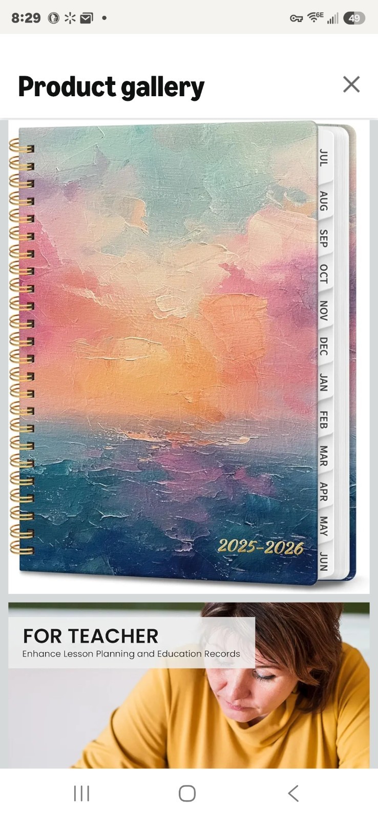 NEW Hardcover Teacher Student Planning Agenda book with Tabs Perfect for School.